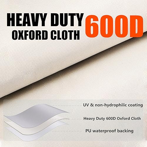 Miniatura 4 de Niminex Fundas impermeables para muebles de patio, 600D resistente a desgarros, resistente al viento y a la nieve, cubierta de muebles de exterior,