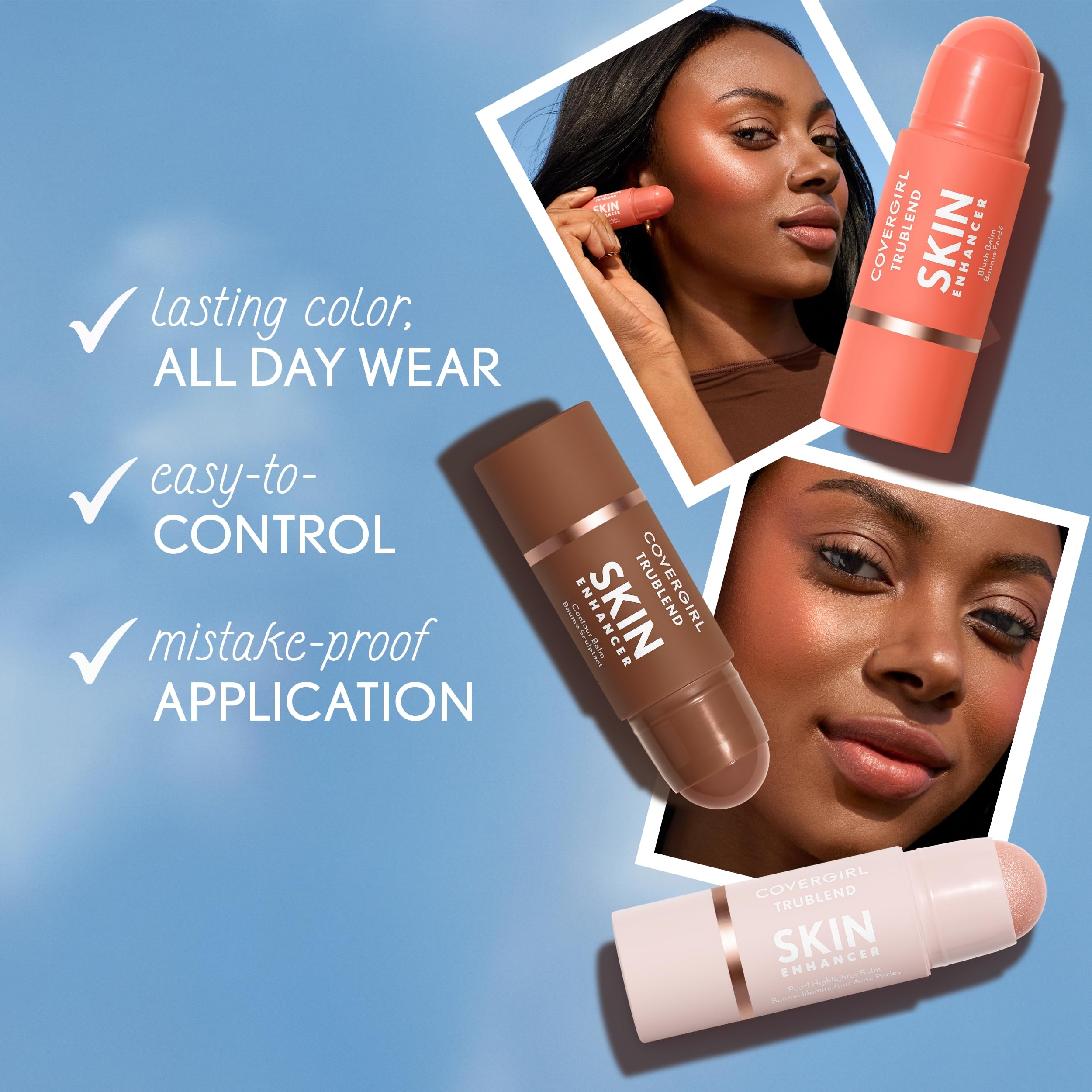 COVERGIRL Trublend Skin Enhancer Blush Balm Stick, Vegan Formula, Easy to Use, Glides on Effortlessly, Non-Greasy, Doesn't Crease - 250 Sleepy Mauve (Bright, Cool Mauve) — view 4