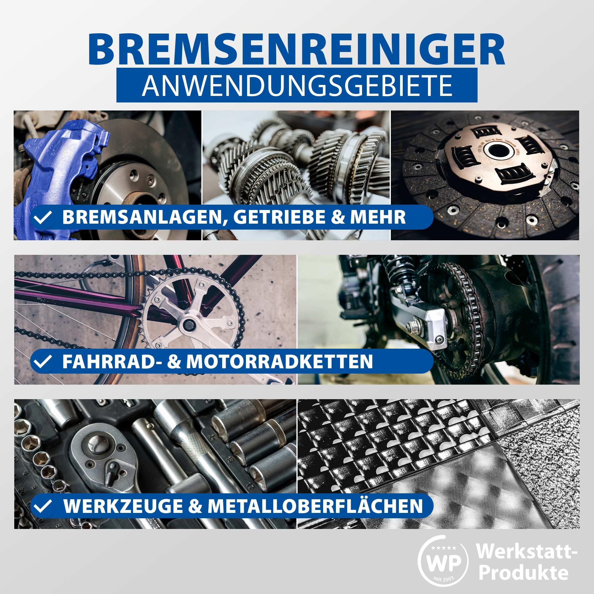 MW 24x WP Bremsenreiniger 500 ml Acetonfrei Teilereiniger entfettet rückstandsfrei 360° Sprühventil silikonfrei