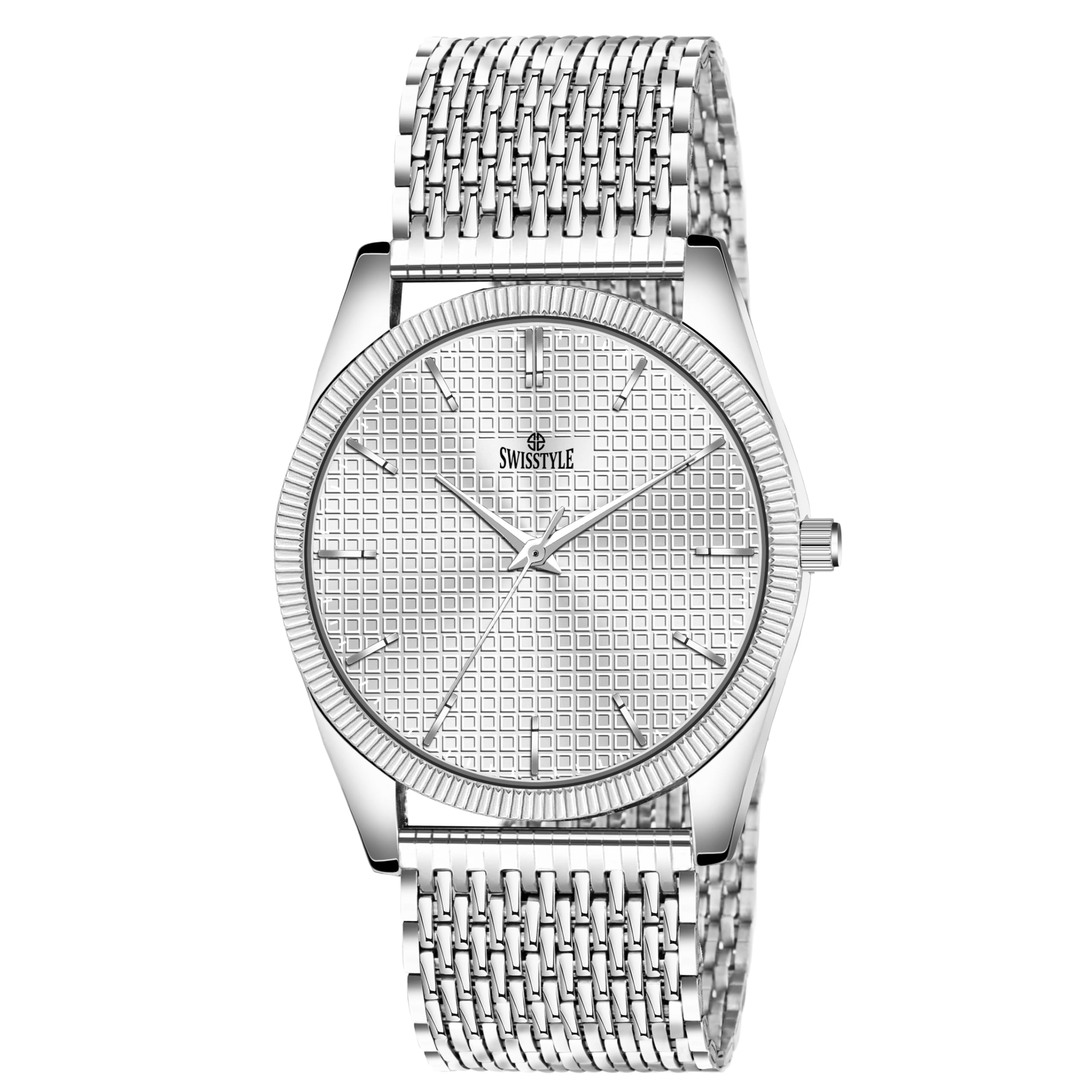 SWISSTYLE Stainless Steel Mens Analogue Watches, Set of 1, Black (Silver) (B0D4QMPXJZ) Amazon Price History, Amazon Price Tracker