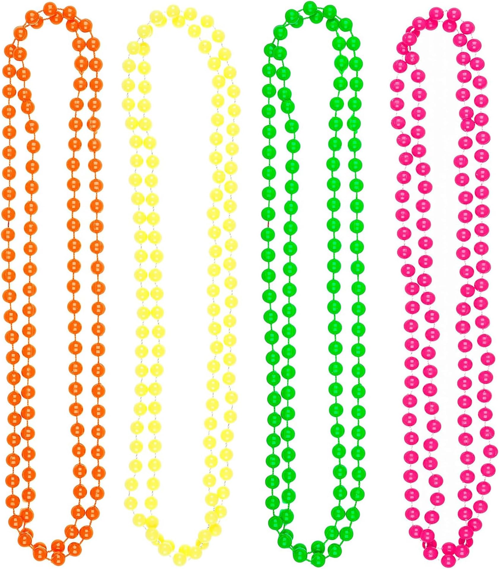 Pack of 4 Neon Multi Beads