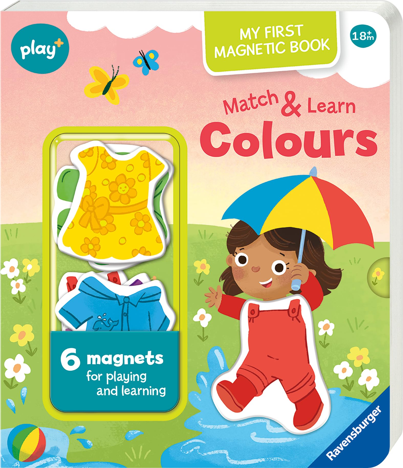 Ravensburger Play+ Infant & Toddler - My First Magnetic Book - Match And Learn Colours