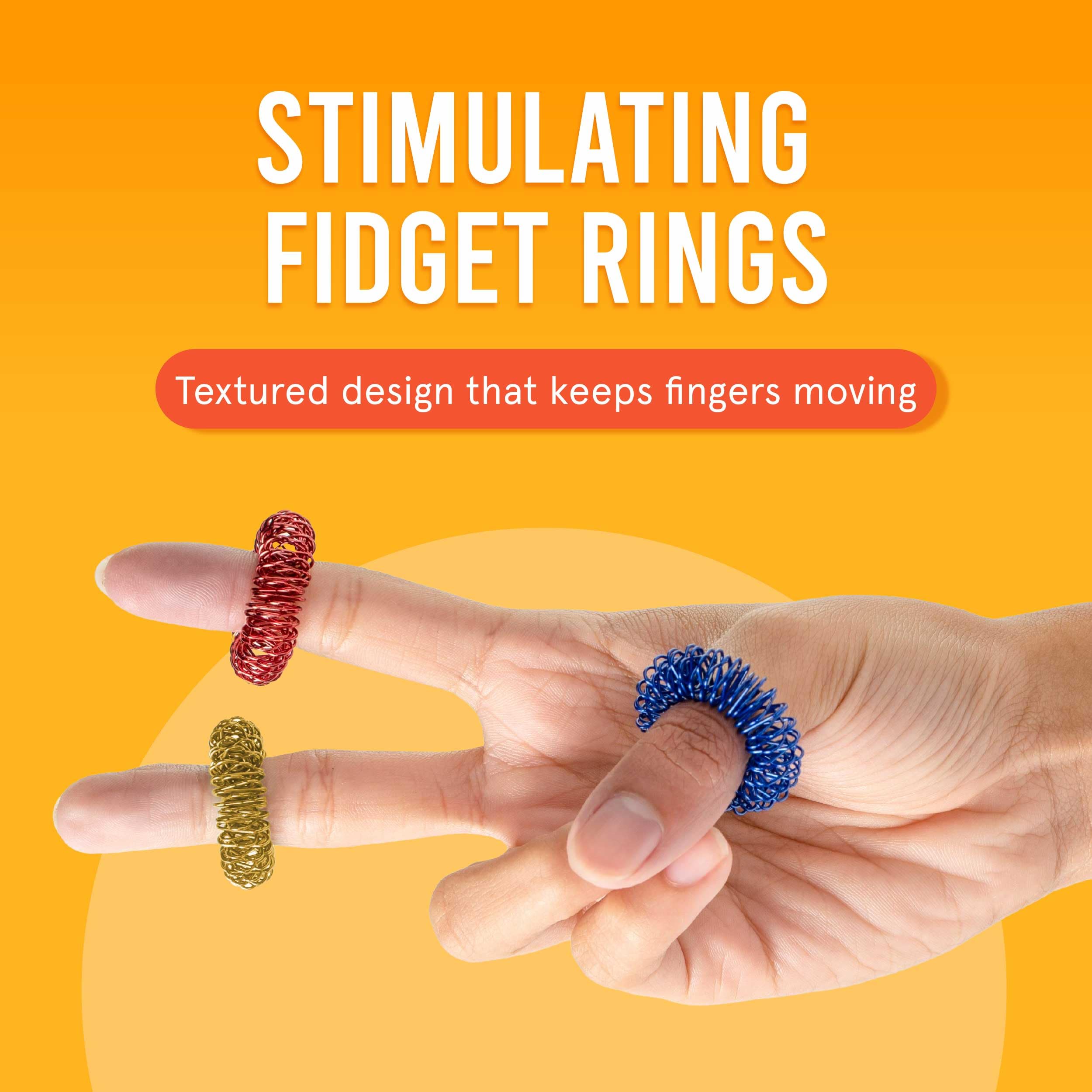 Snapklik.com : BunMo Spiky Sensory Rings 3pk Acupressure Rings - Fidget ...