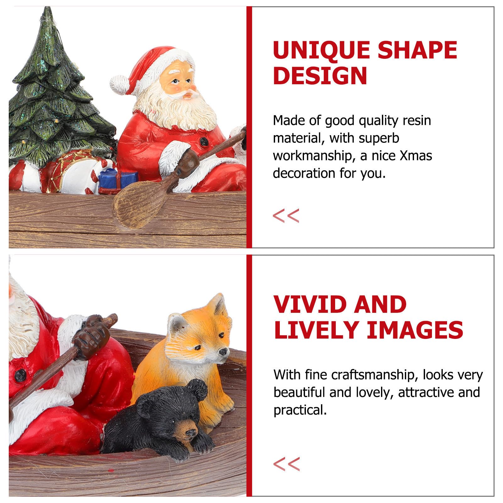 Homoyoyo Babbo Natale in Resina Decorativo da Tavolo per Natale