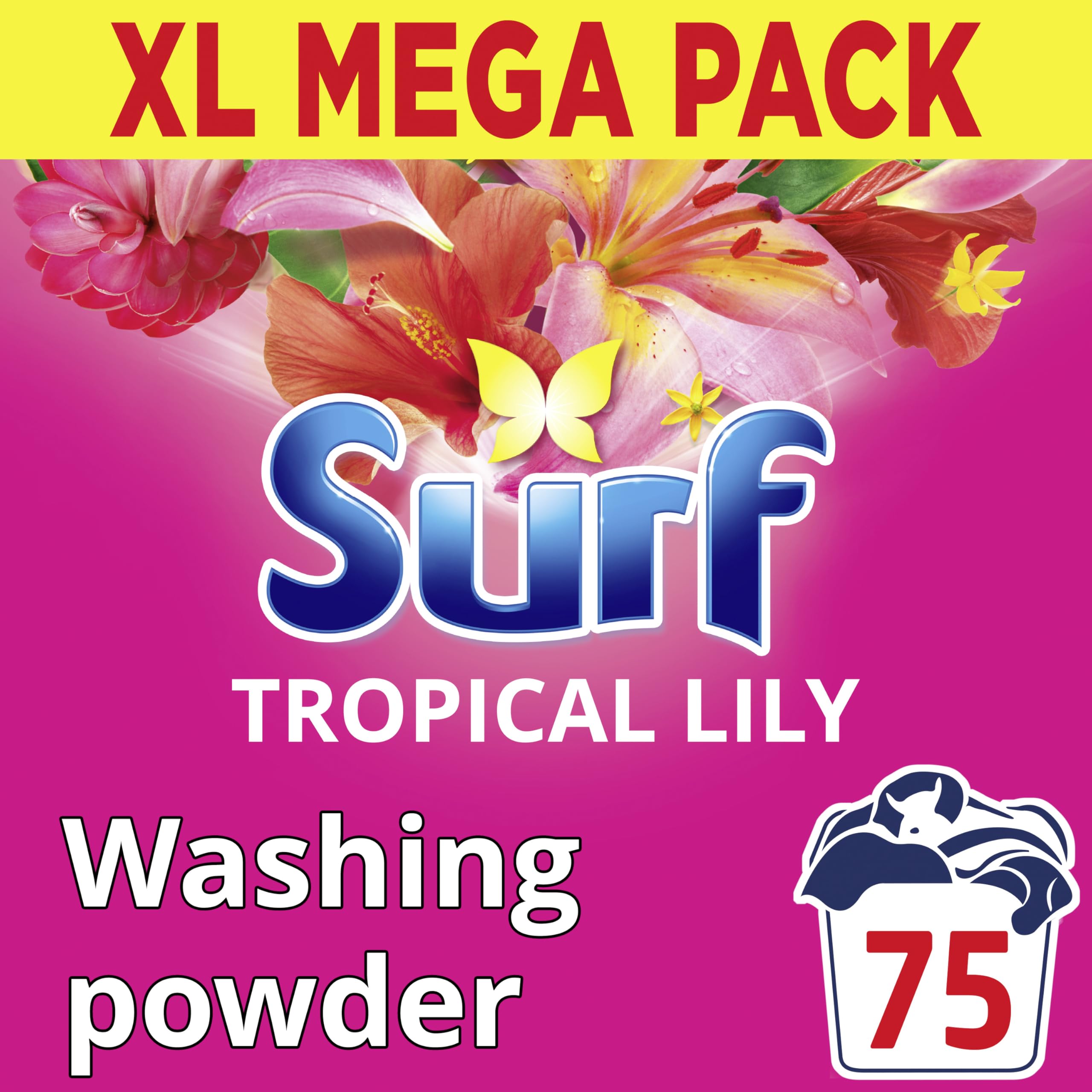 Surf Xl Mega Pack Tropical Lily Laundry Washing Powder 75 W, 3.75 Kg