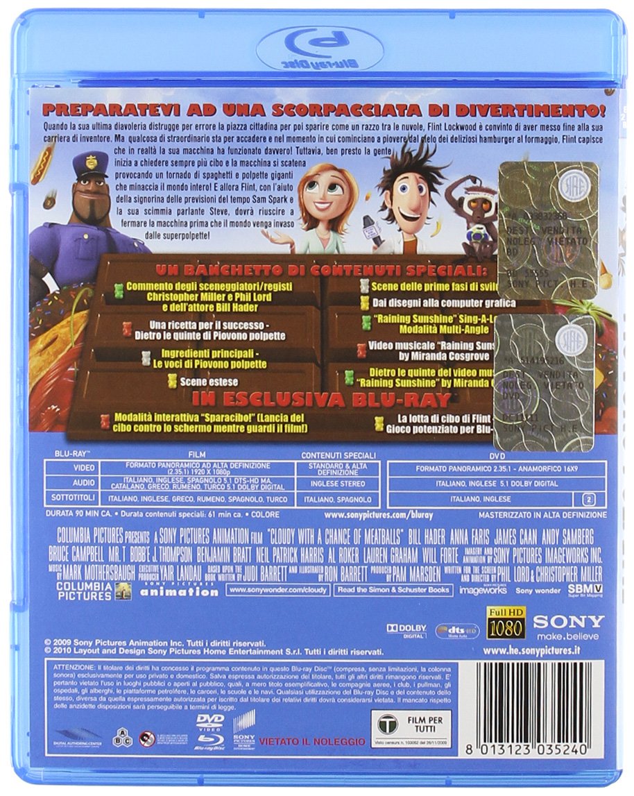 Piovono Polpette (Br+Dvd)