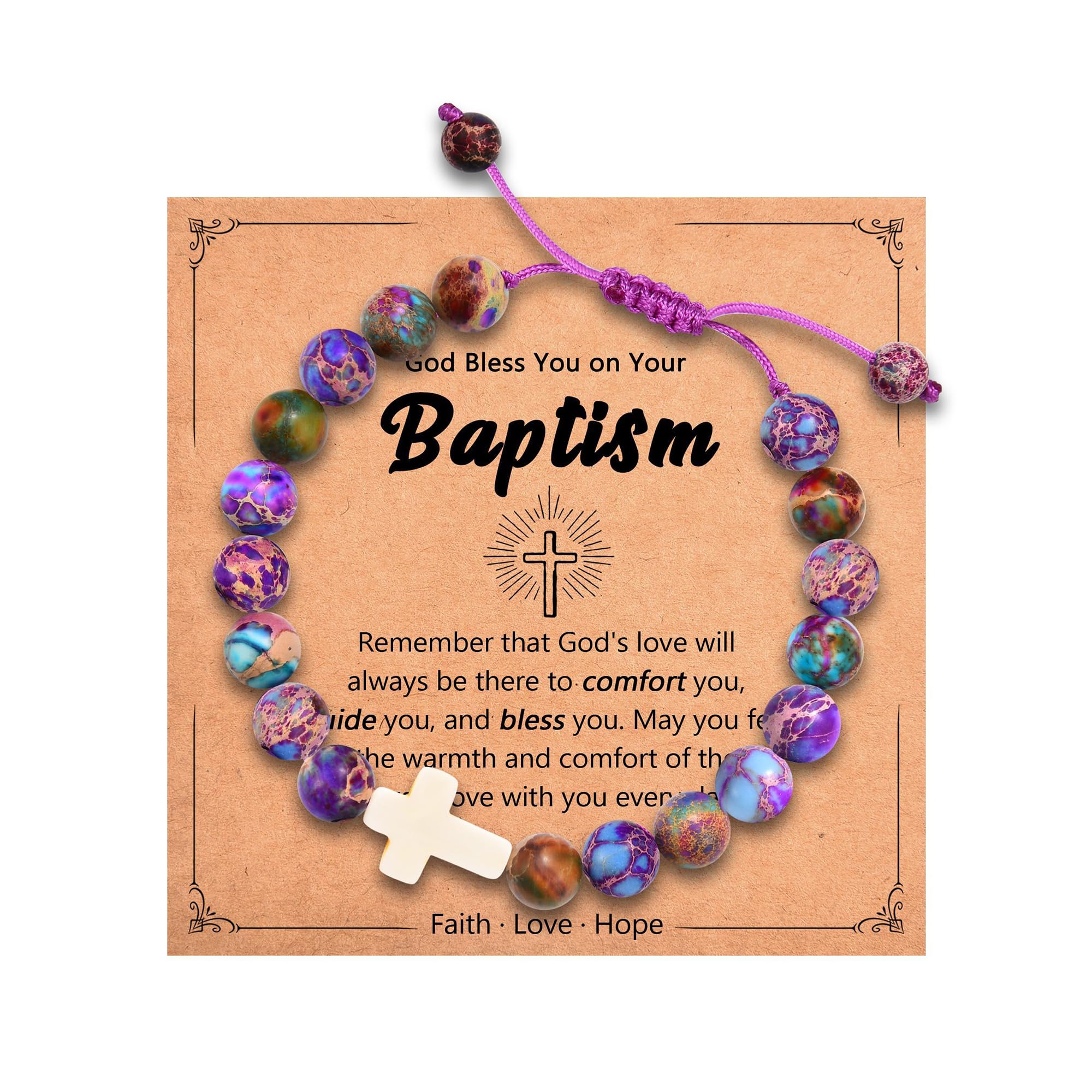 Leyung Cross Bracelet Gifts for Girls, Easter Basket Stuffers for Teens Baptism Confirmation First Communion Christian Jewelry Gifts for Teens Girls