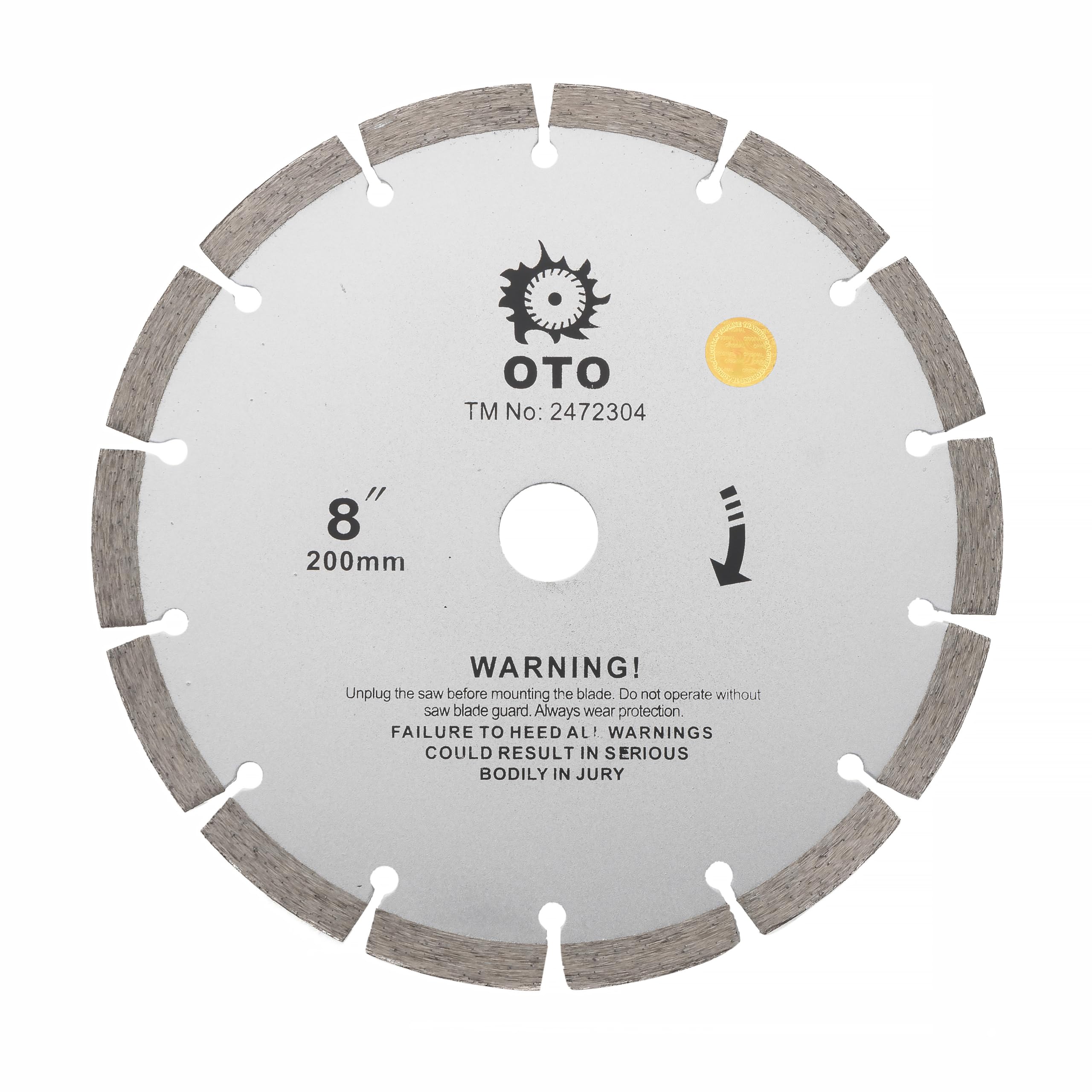 OTO Diamond Saw Blade For Marble, Granite, Stone, Concrete, Brick & Tiles. Best Suited for Construction Projects & Heavy Duty Work. (8" (200mm) Segment) (B0D4HX84JX) Amazon Price History, Amazon Price Tracker