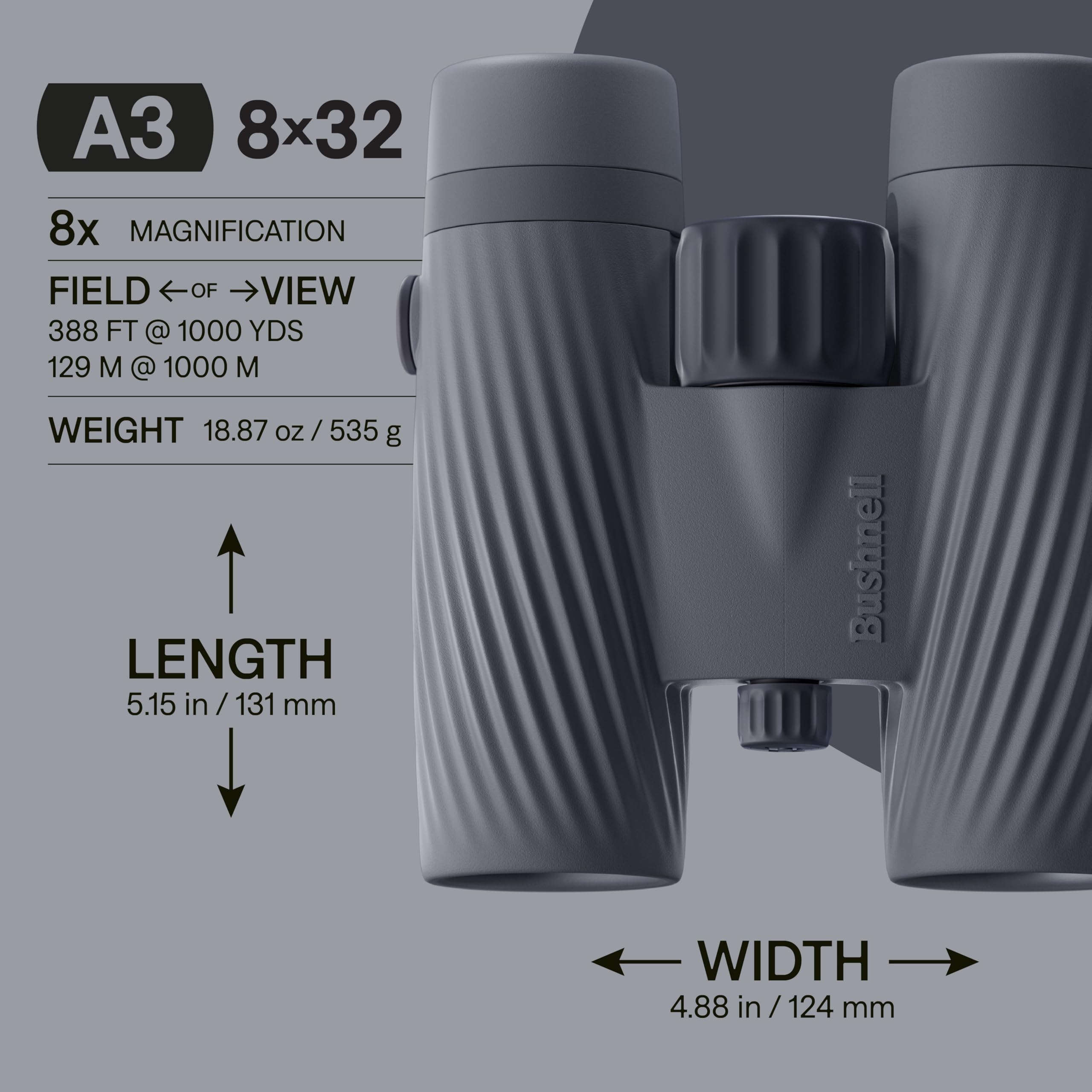 Bushnell A3 Binoculars 8x32 Folkstone Gray : Amazon.ie: Electronics