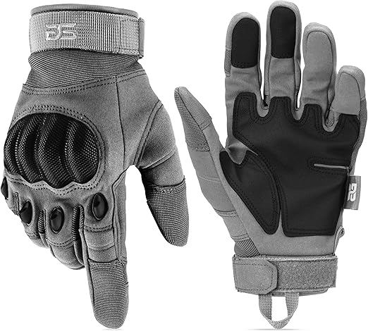 Glove Station - Tactical Shooting Hard Knuckle Gloves for Men and Woman with Touchscreen Fingers - Durable and Comfortable Hand-Gear for Outdoor Work Shooting and Hunting
