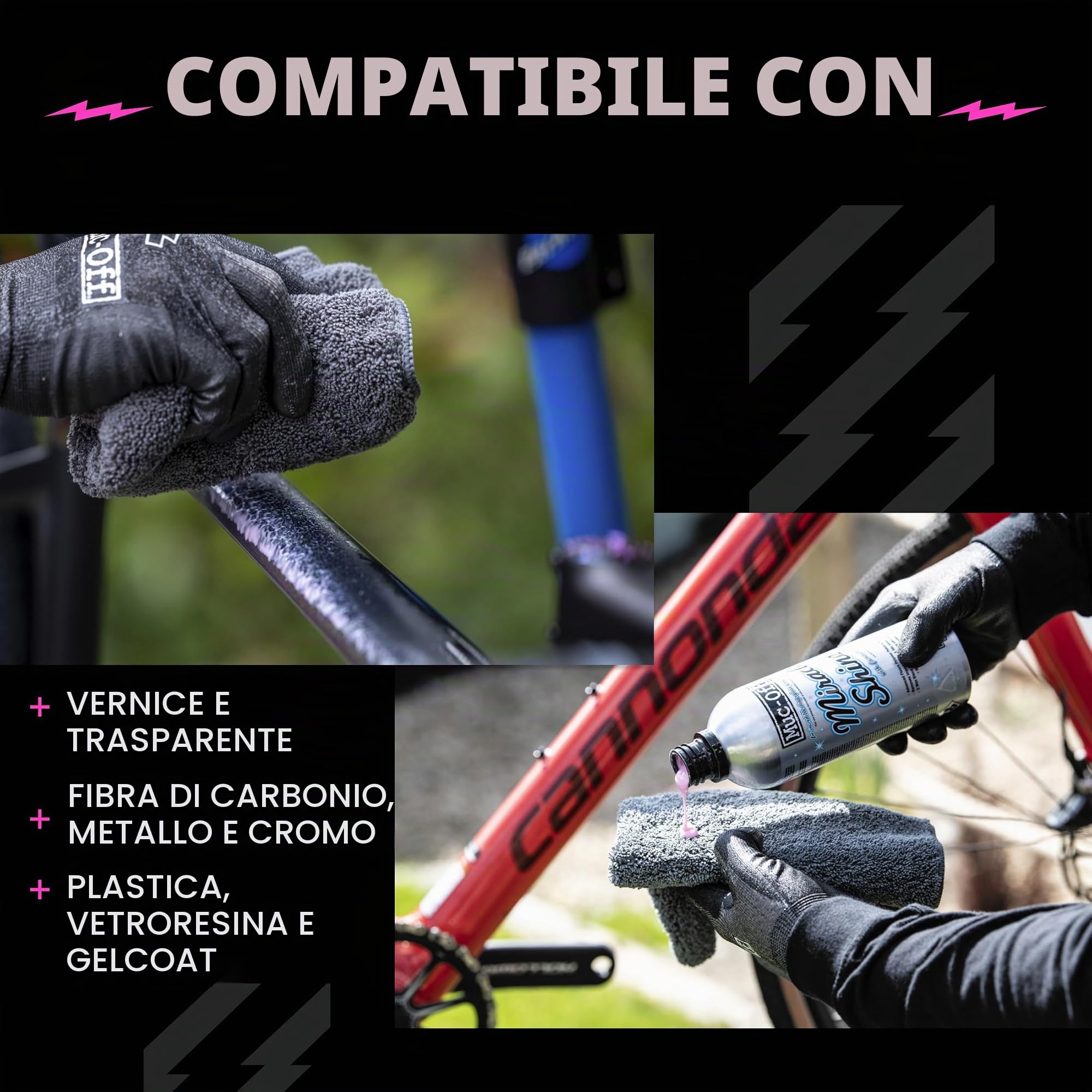 Muc-Off Miracle Shine, 500 ml - Spray Lucidante per Biciclette e Protettore con Cera di Carnauba - Protettore e Lucido per Biciclette di Tutti i Tipi