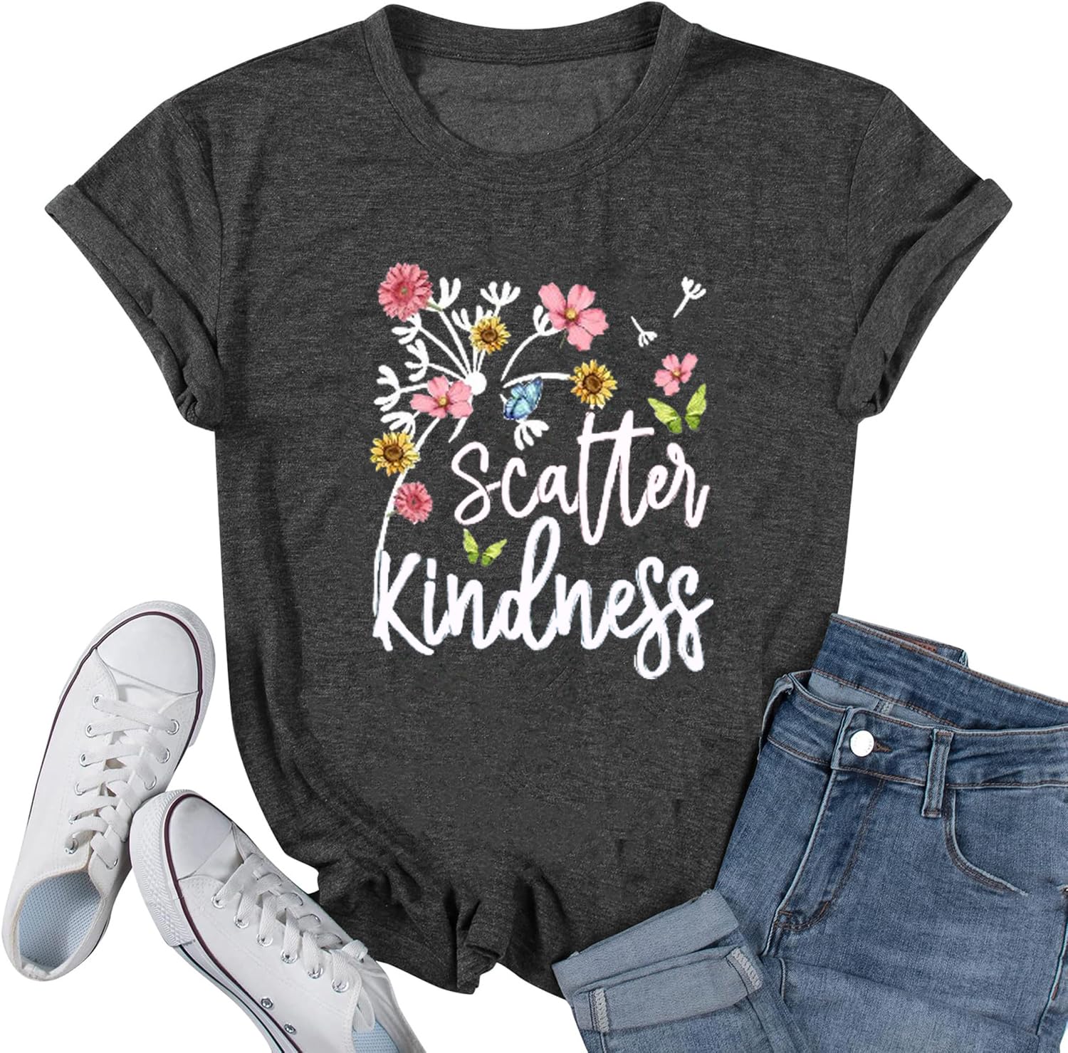 Bealatt Women's Sunflower Graphic Shirts Sunflower Pattern Print Tank Tops Casual Sleeveless Summer Tops Holiday Tee Shirt