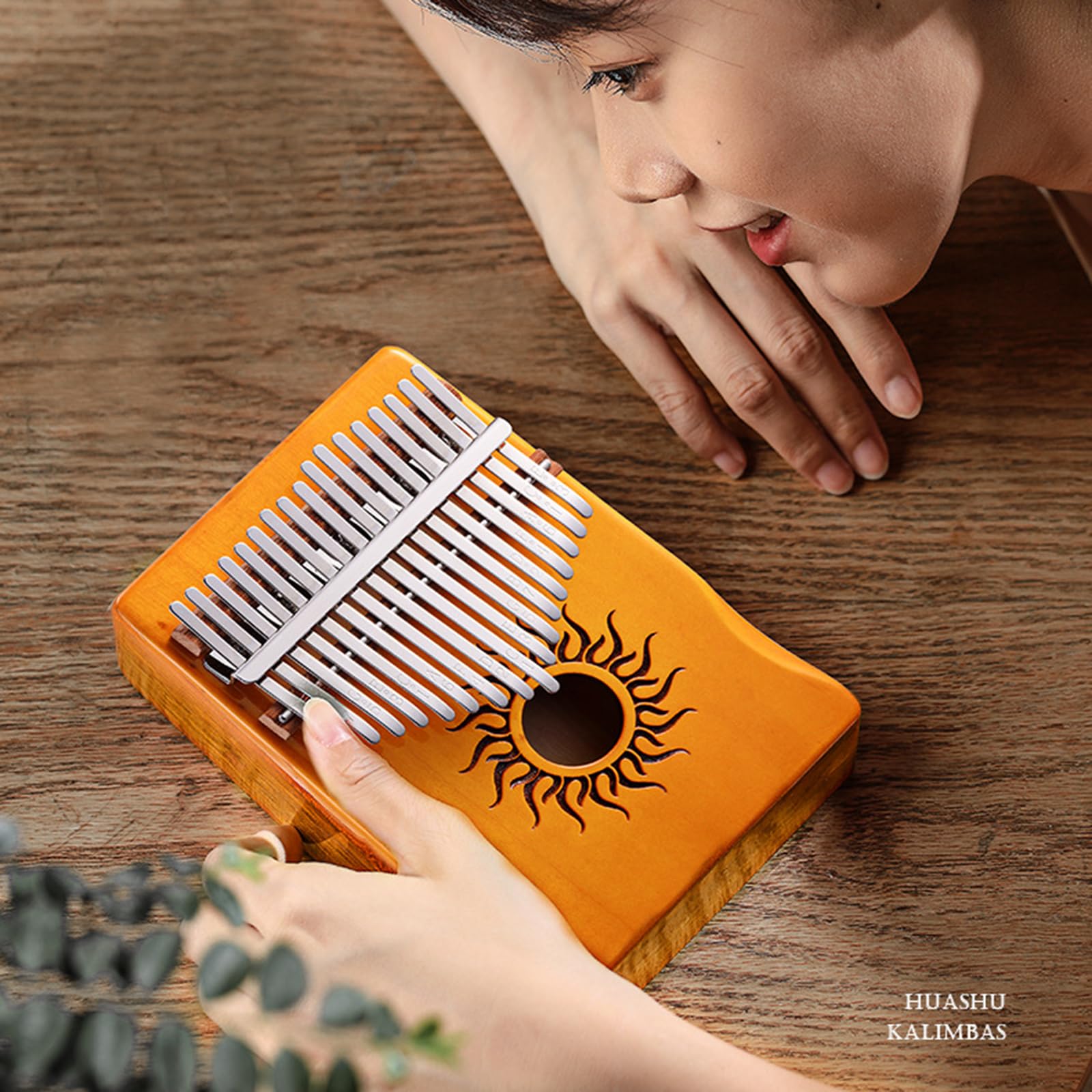 Pianoforte portatile in legno a 17/21 tasti, piccolo strumento musicale portatile per bambini e principianti