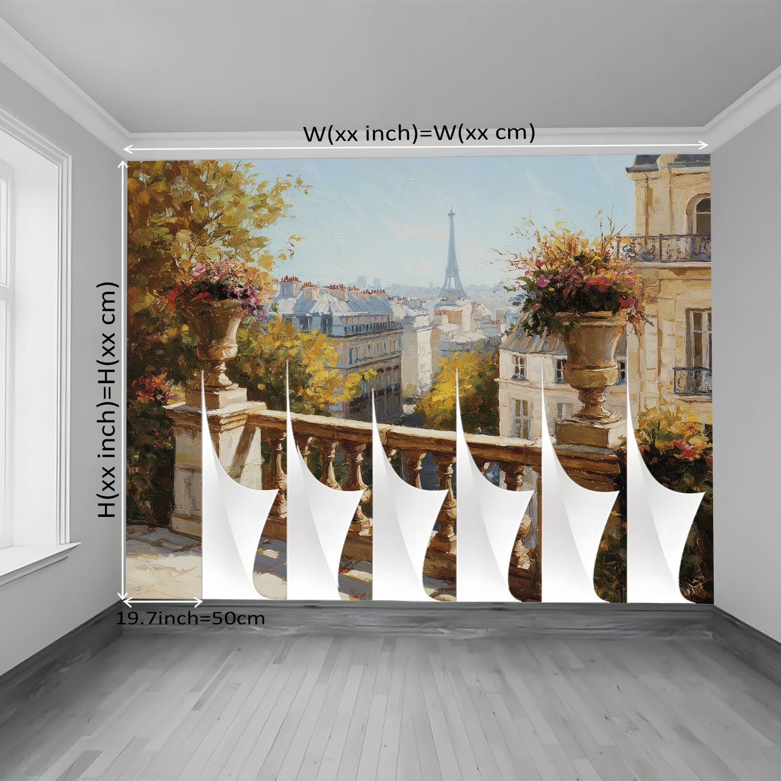 Duża fototapeta z włókniny 350 x 256 cm, miasto Paryż architektura tapeta obrazowa do sypialni i salonu, kolor