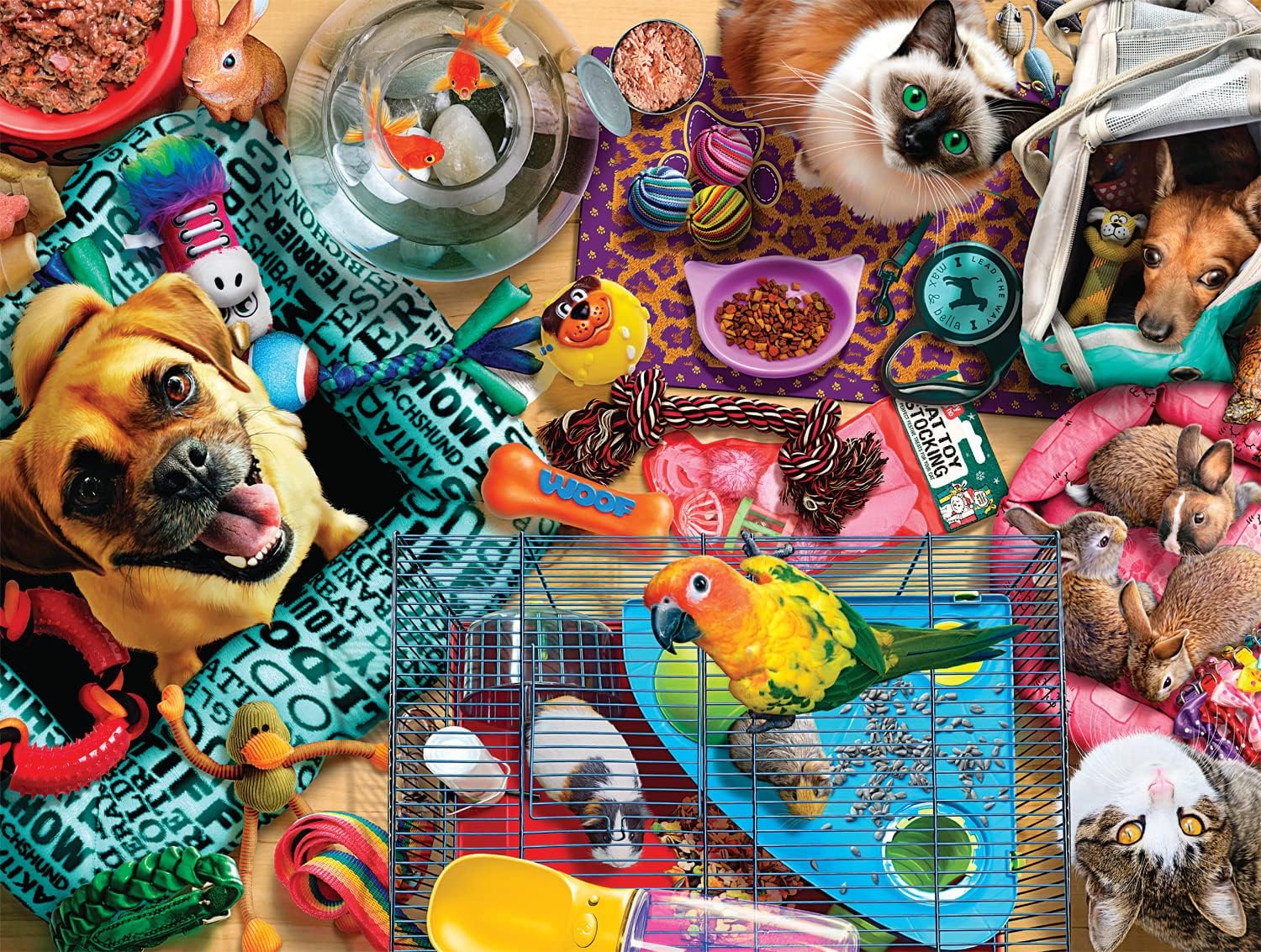 Buffalo Games – Puzzle 750 Pezzi 'Finned, Furred, And Feathered Friends' Di Andrew Farley, Animali - 4