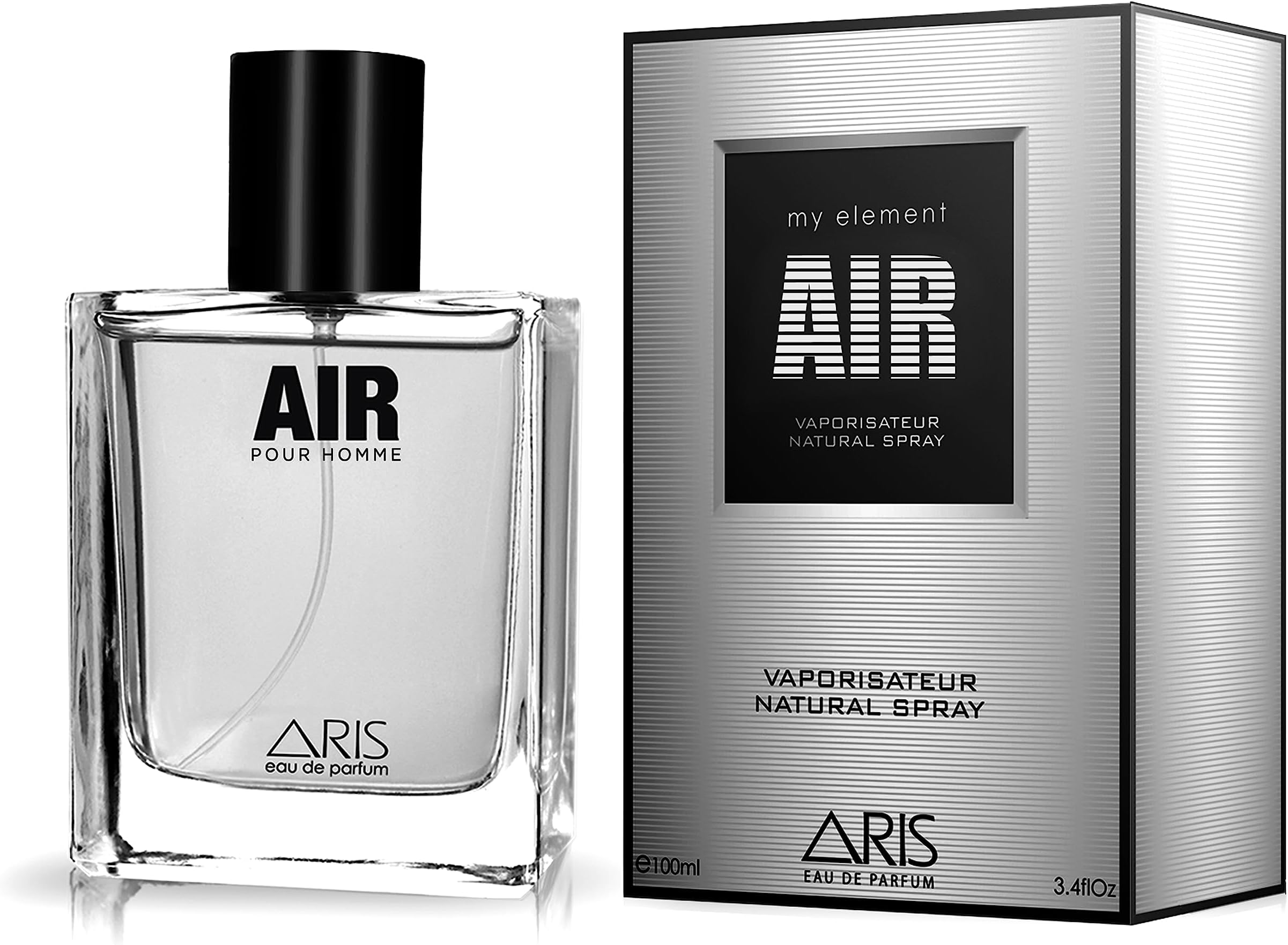 Aris Air Eau de Parfum for Men – Long-Lasting Fresh Green and Woody Fragrance – 100ml Cologne Spray for Daily Wear – Nature-Inspired Scent