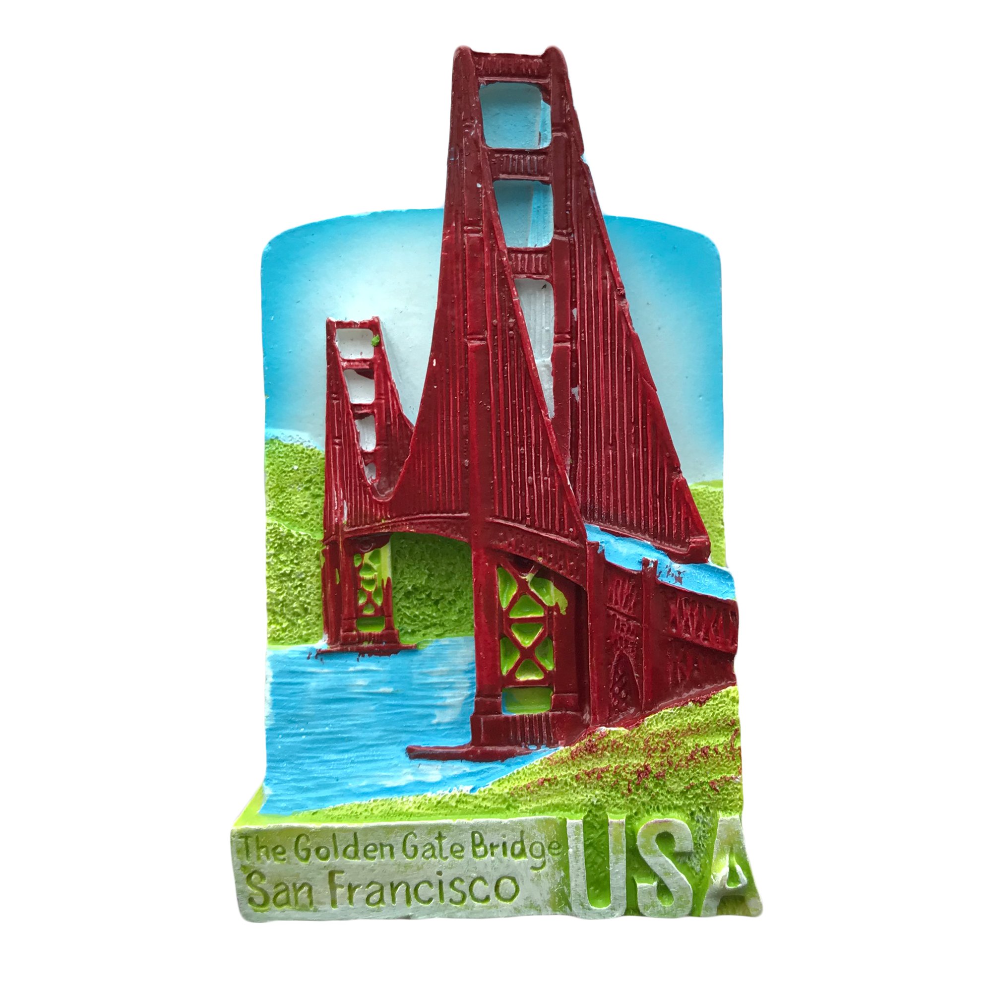 Wedarego Golden San Francisco Usa Refrigerator Magnet 3D Travel Sticker Souvenirs Collection,Home & Kitchen Decoration,Usa Fridge Magnet From China