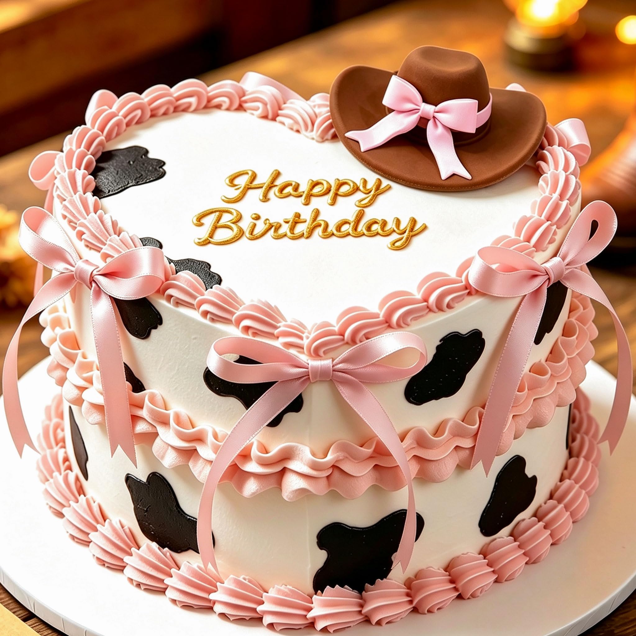 Western Cowgirl Hat Cake Toppers Coquette Cowgirl Cake Decorations — image 1