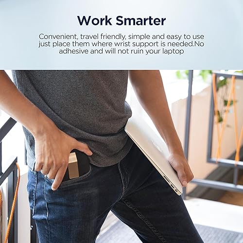 Miniatura 6 de WavePads de PostureUp - Paquete de dos reposamuñecas antideslizantes para teclado de laptop, almohadillas ergonómicas de espuma viscoelástica para