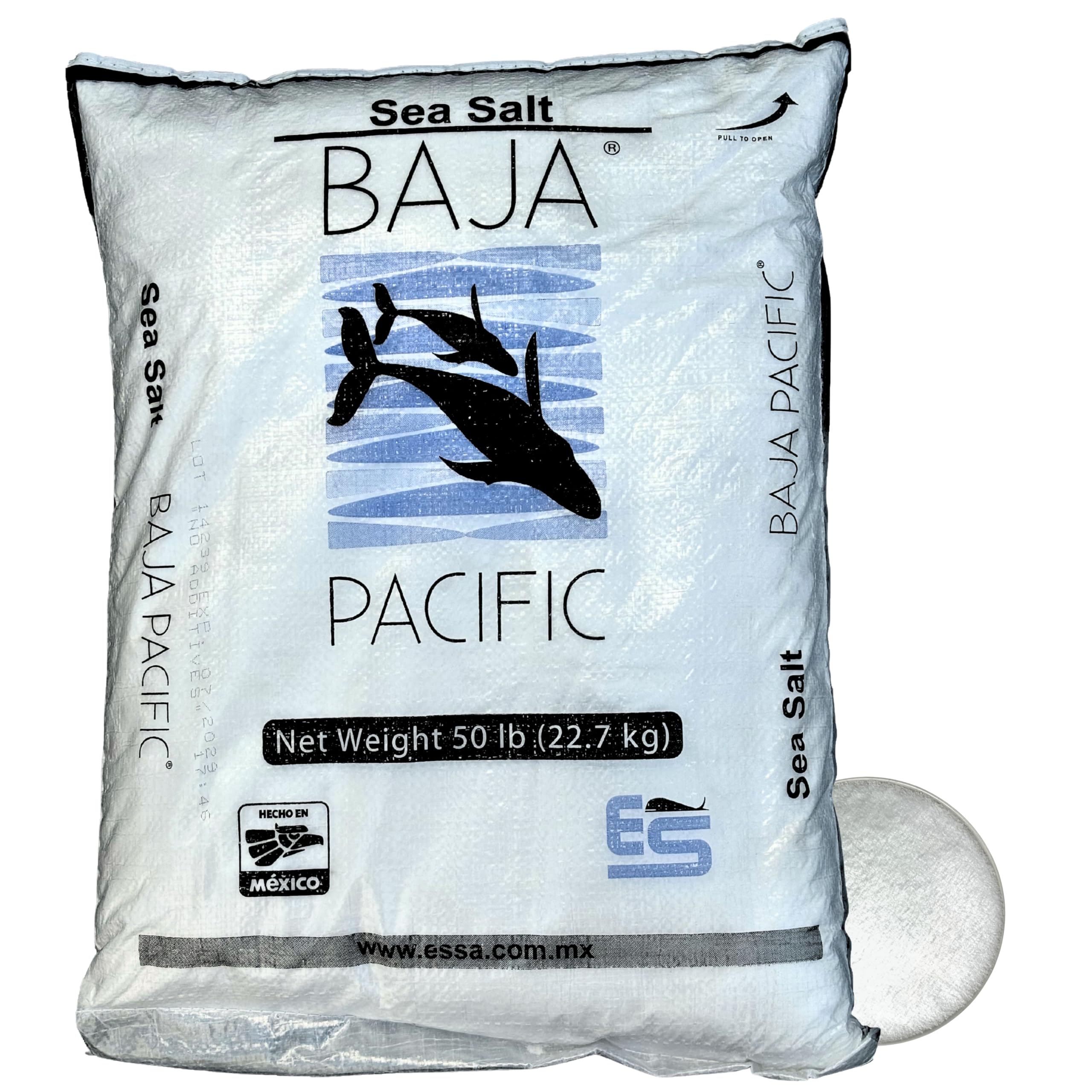 Bulk Kosher Fine Sea Salt for Commercial Use, Food Grade Non-Iodized with No Additives, Pure & Unrefined Kosher Salt, 50 lb Bag