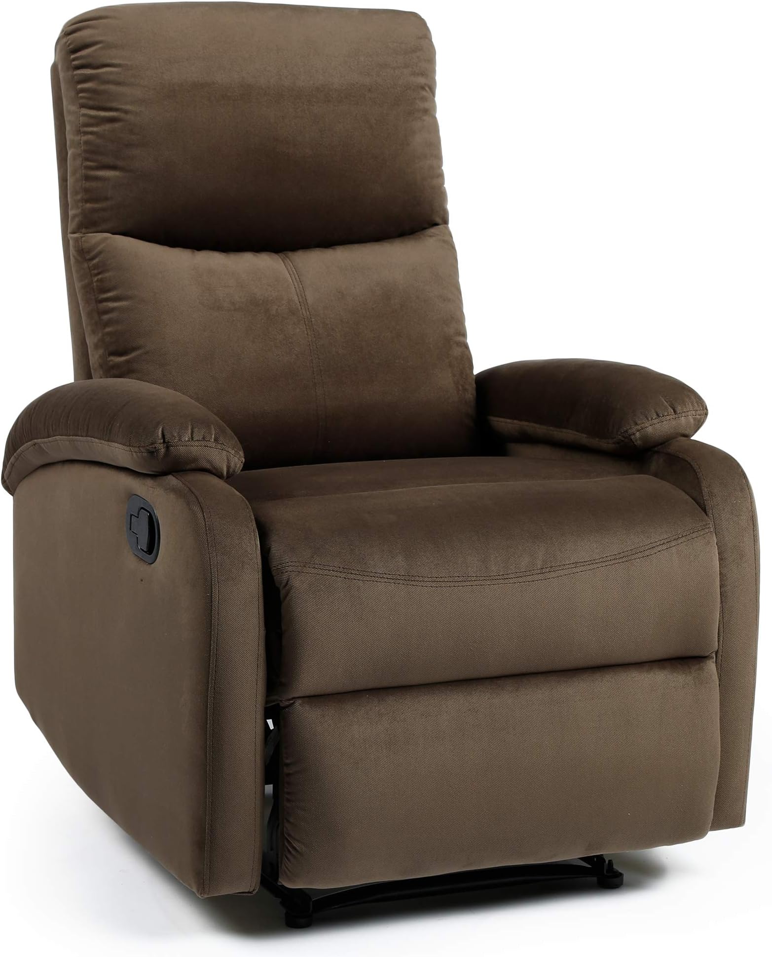 Recliner Chair,Fabric Recliner,Reclining Chairs for Living Room,Small Recliner Chairs with 2 Points Massage,Sillon Reclinable para Adulto,Brown