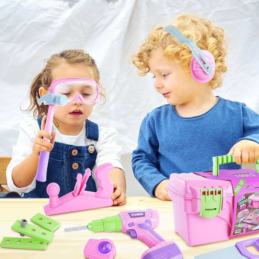 Amazon.co.jp: 子供用ツールセット ごっこ遊び 建設ツール