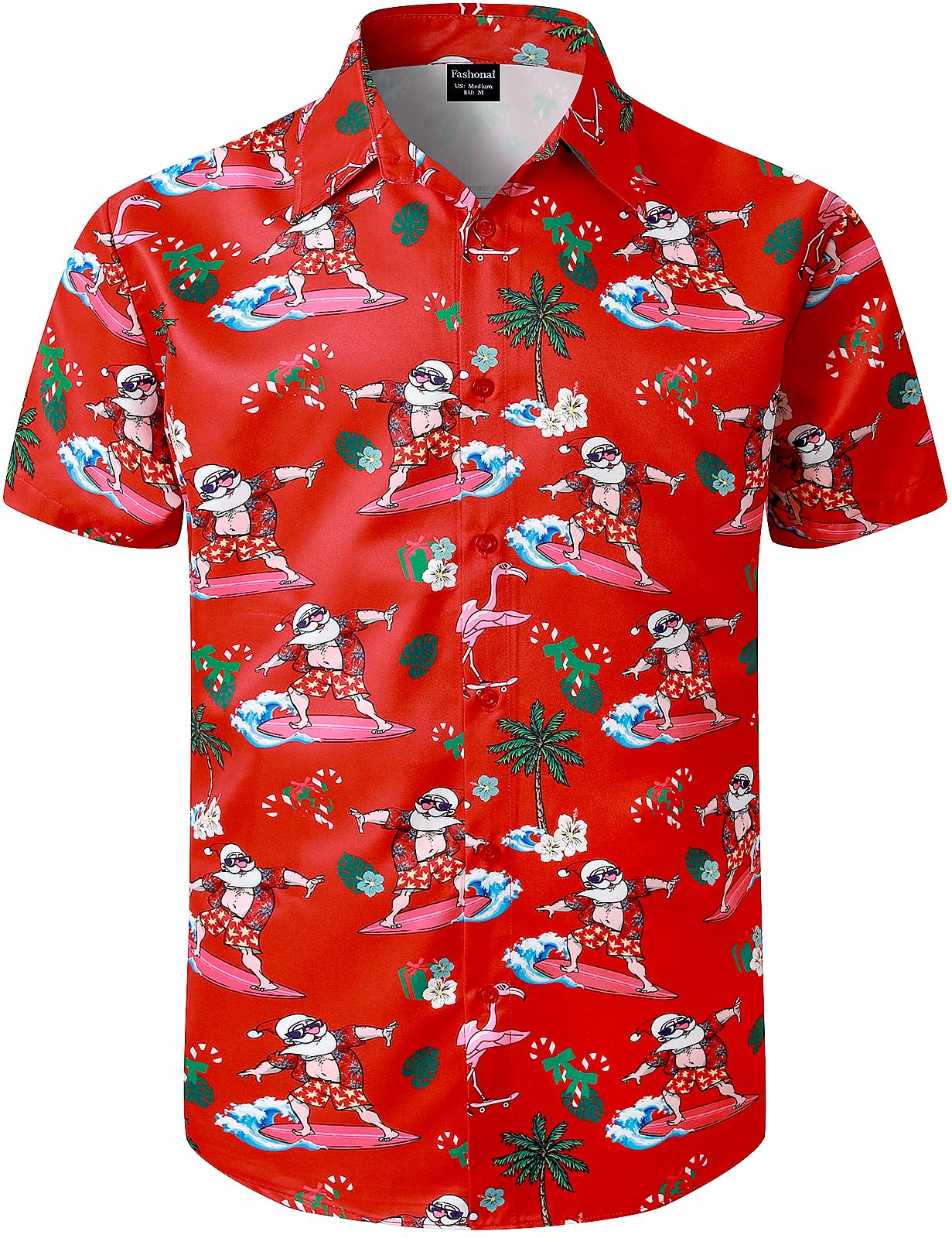 Men's Hawaiian Shirt Button Down Summer Short Sleeve Shirt
