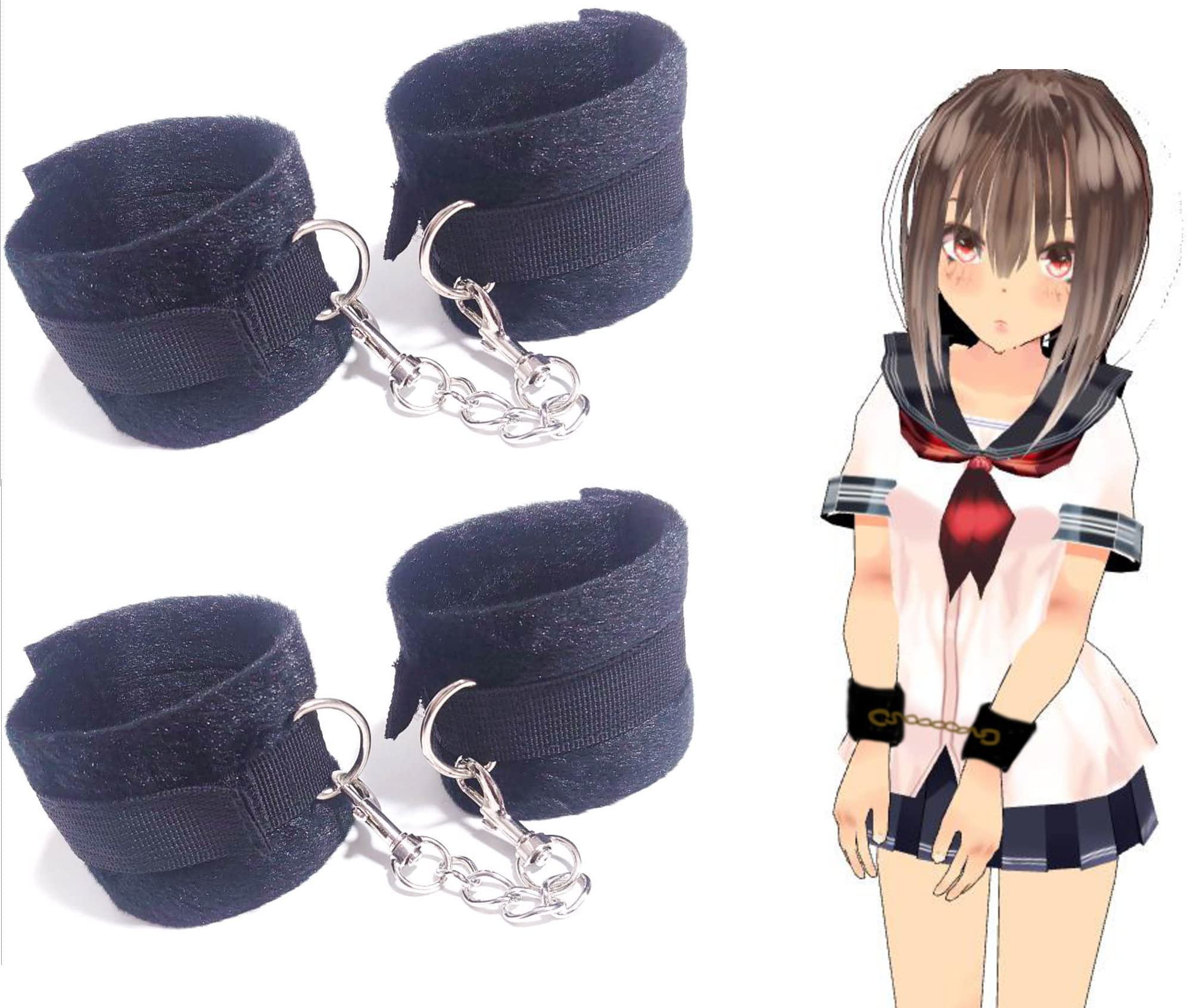 Amazon.co.jp: 拘束具 逮捕 手錠 手枷 2個 マジックテープ 高級仕様