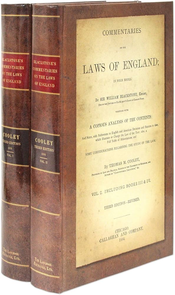 Blackstone's Commentaries on the Laws of England: Four books in 2