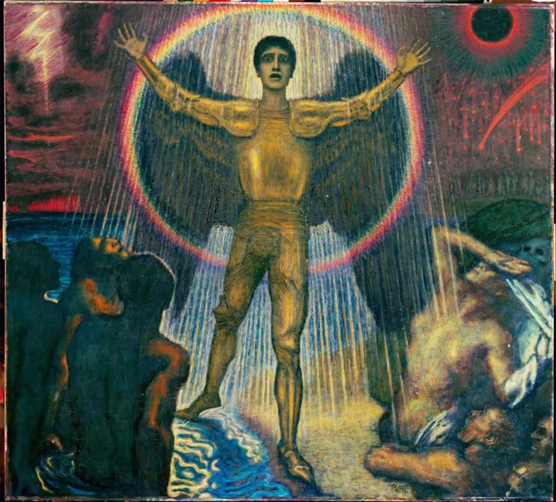 Cuadro Von Stuck el ángel de la corte para transformar tu salón con arte clásico 5