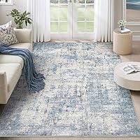 Vista 31 de Alfombra de área lavable de 5 x 7 pies para sala de estar, alfombra grande abstracta para comedor, dormitorio, alfombra antideslizante de 5 x 7