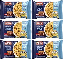 Kit 6 Macarrão Instantâneo Carne Suave Adria Zero Fritura