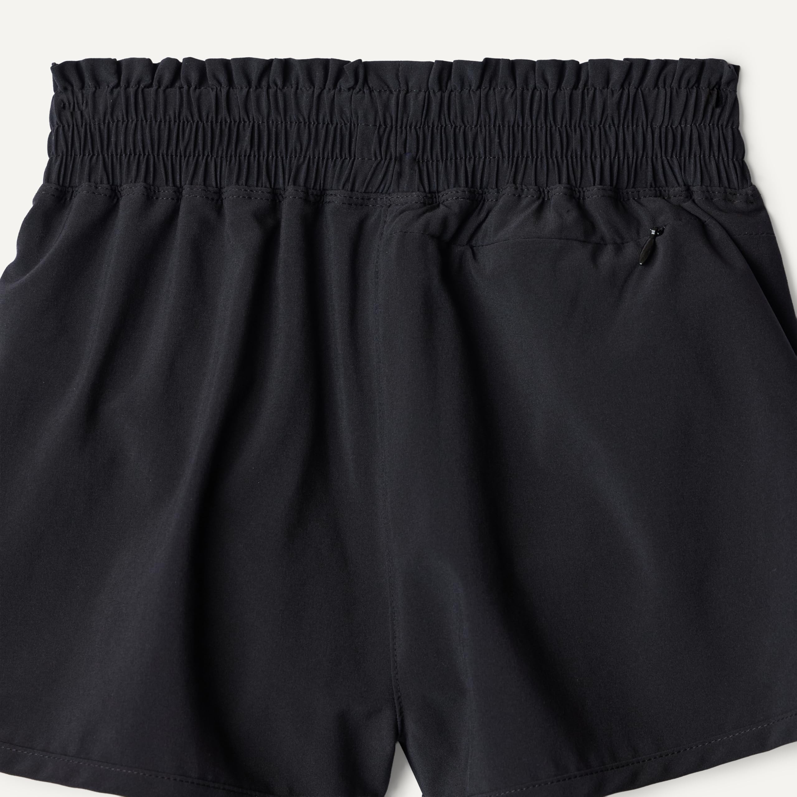 Amazon Essentials Pantalones Cortos Deportivos de Talle Alto y Tejido Elástico de Alto Rendimiento con Cintura Elástica Niñas