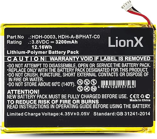 Reemplazo de batería para consola de juegos HDH-001 HDH-002 Switch Lite Switch Lite NS HDH-003 HDH-A-BPHAT-C0 3200mAh 12.16Wh 3.8v Li-Polymer Negro