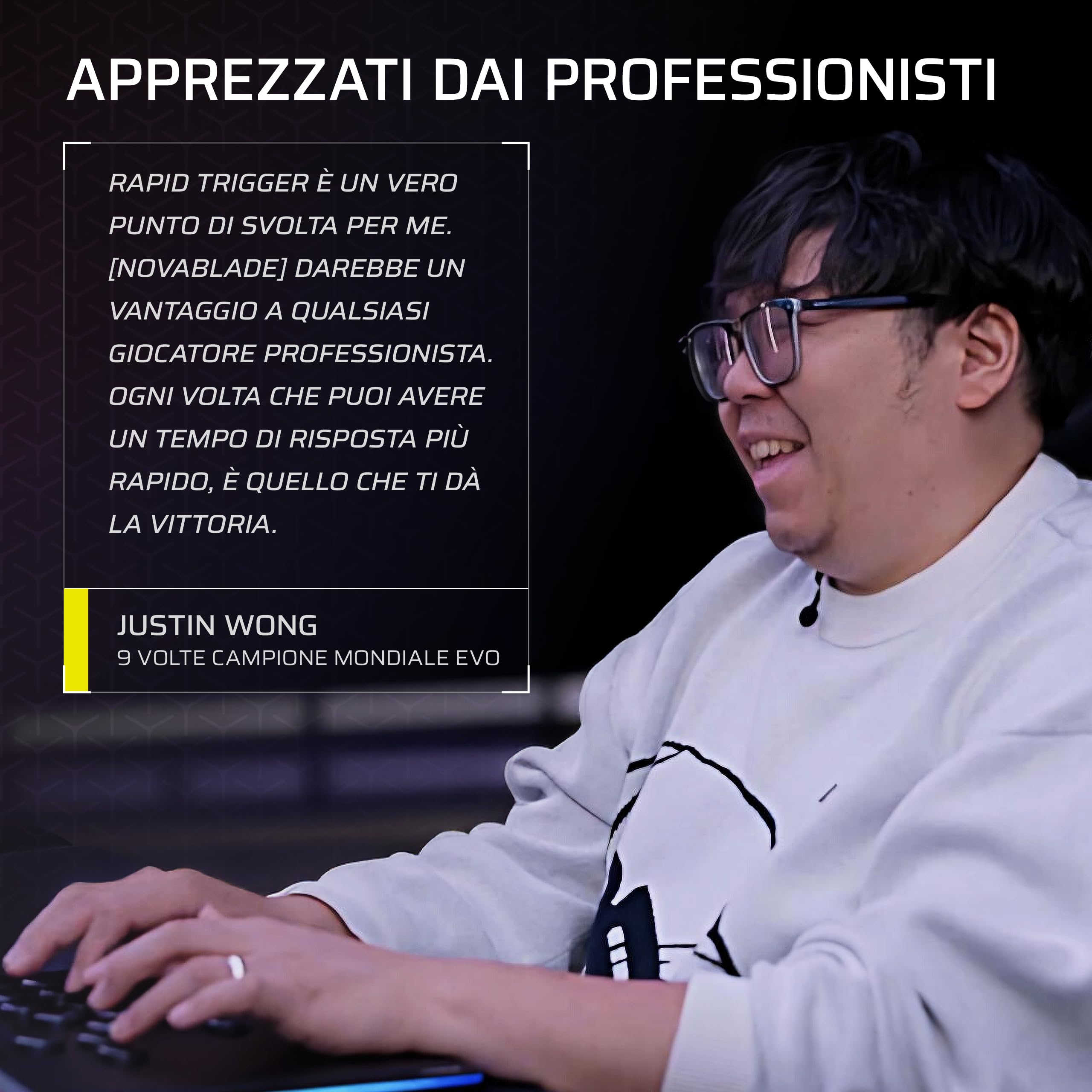 Corsair NOVABLADE PRO Controller Wireless Senza Leva 15 Tasti 1000Hz 2,4GHz SOCD MGX Hyperdrive PS5 PS4 PC