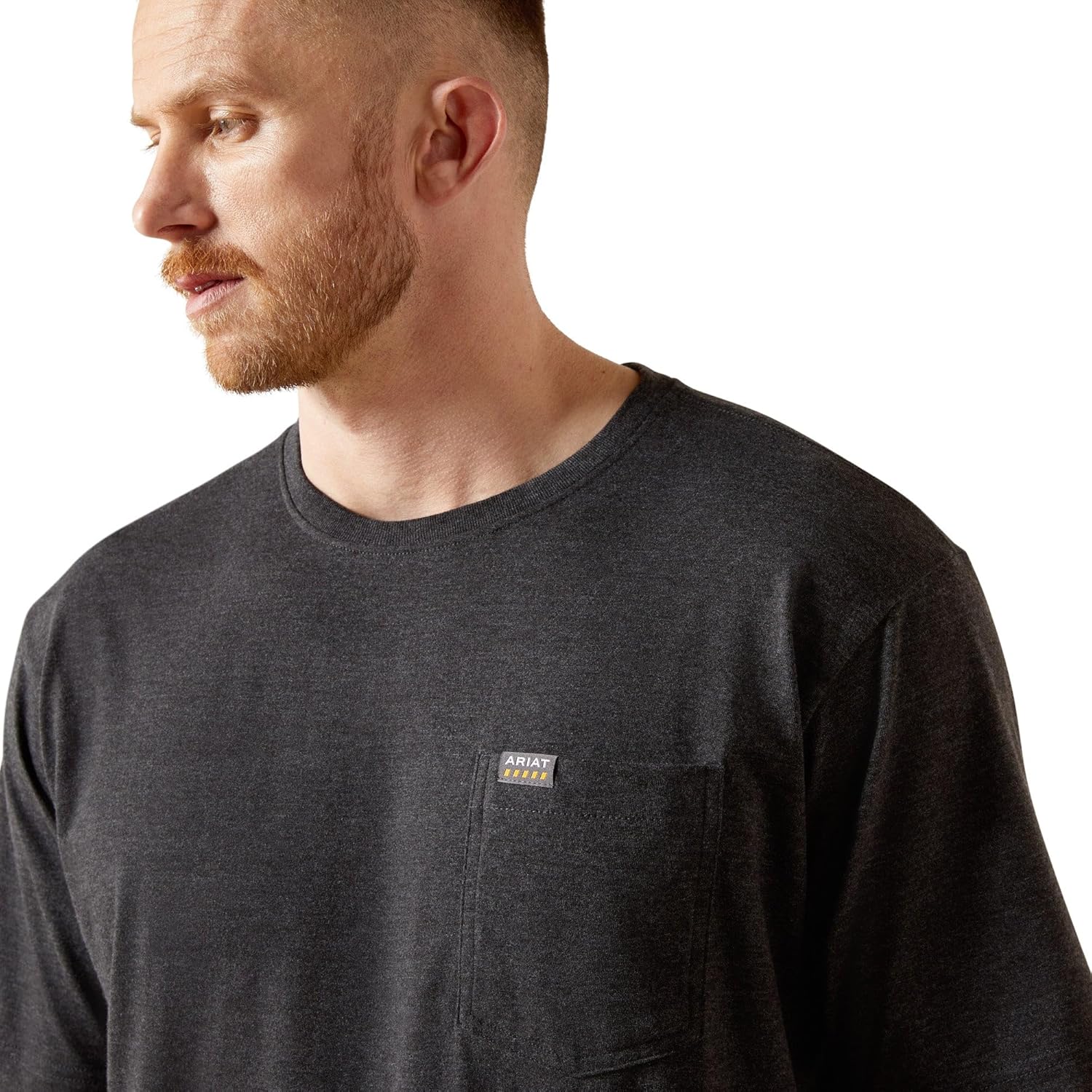 Ariat Mens Rebar Cotton Strong Standard Pocket T-Shirt - Image 2