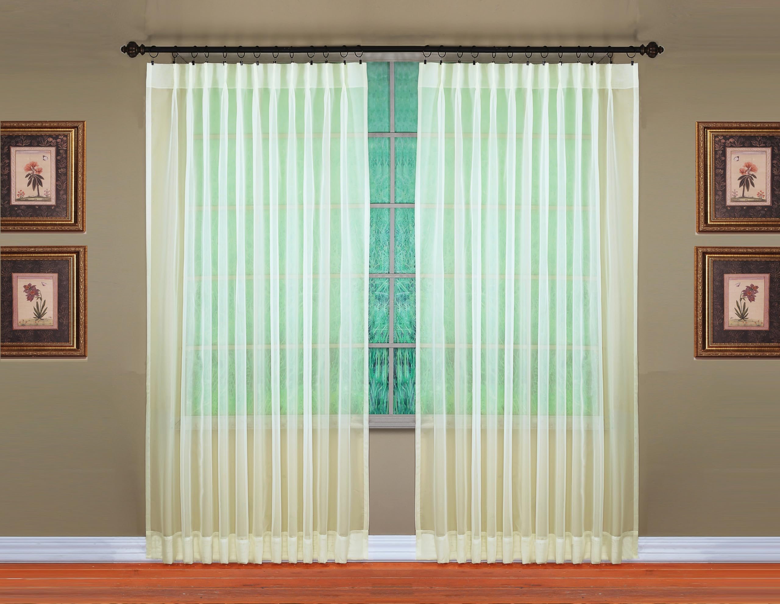 Today's Curtain, Emelia Pinch Pleat Pair 96" W x 84" L Ecru, 2-Piece-Set