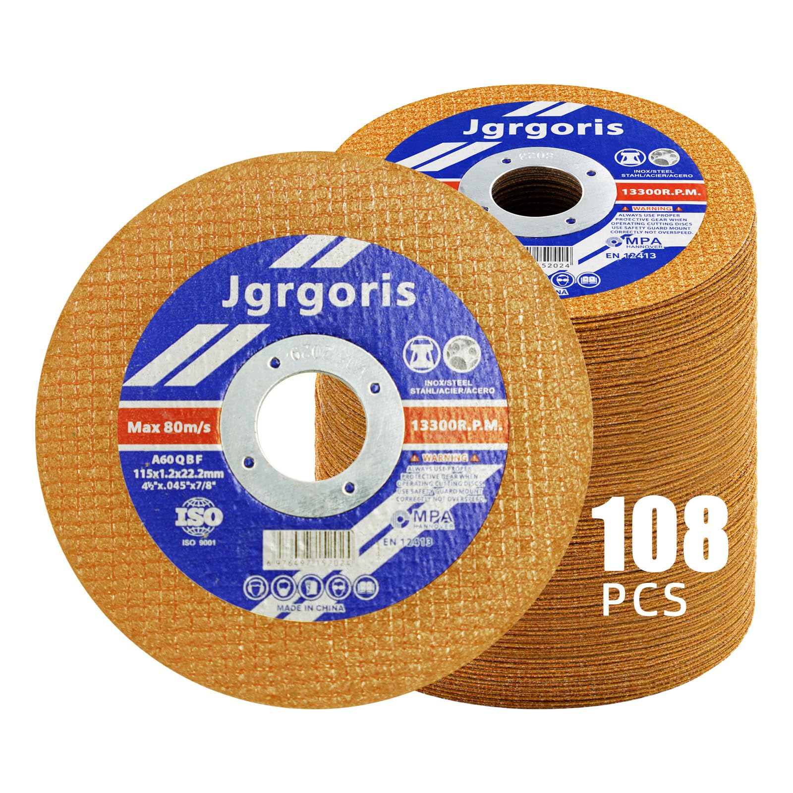 Cut-Off Wheels - 54 Pack for Metal & Stainless Steel -15