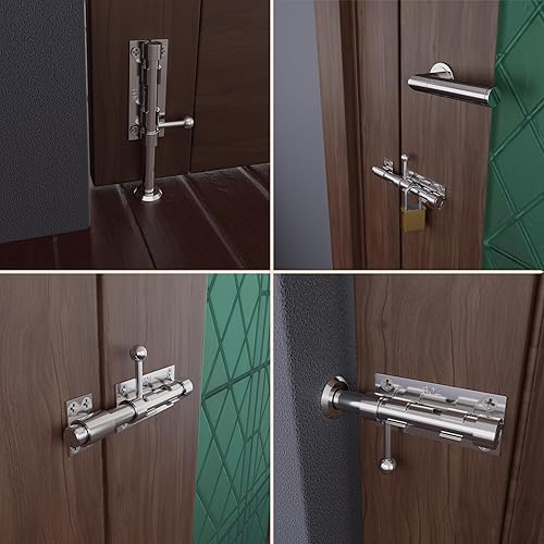 Miniatura 7 de Pestillo de puerta deslizante  Pestillo de perno deslizante de 6.3 pulgadas de grosor  Perno deslizante de acero inoxidable 304 resistente