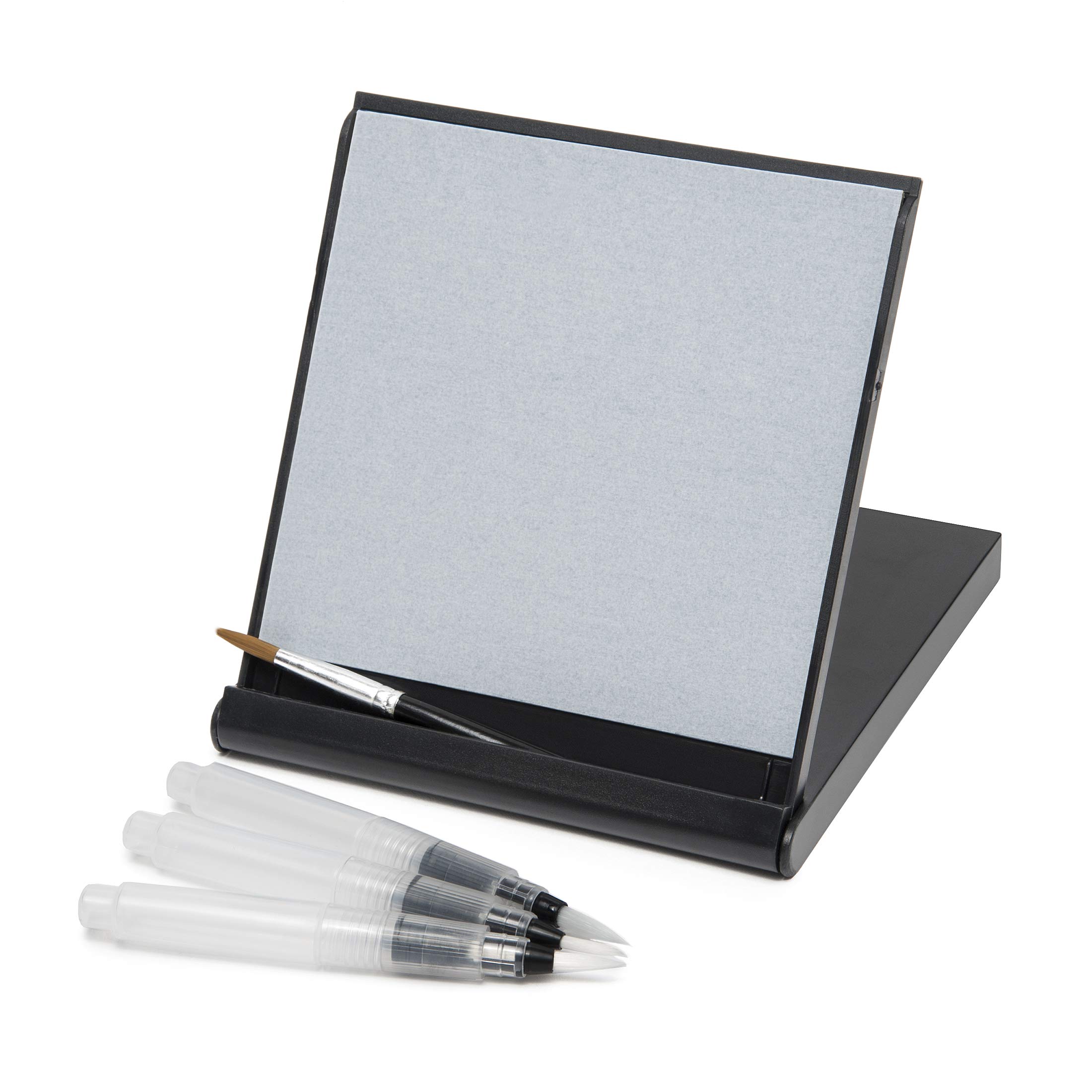 Mini Zen Satori Board - Paint with Water, Meditation & Mindfulness Practice, Great for Classrooms, Includes (3) Water Brushes