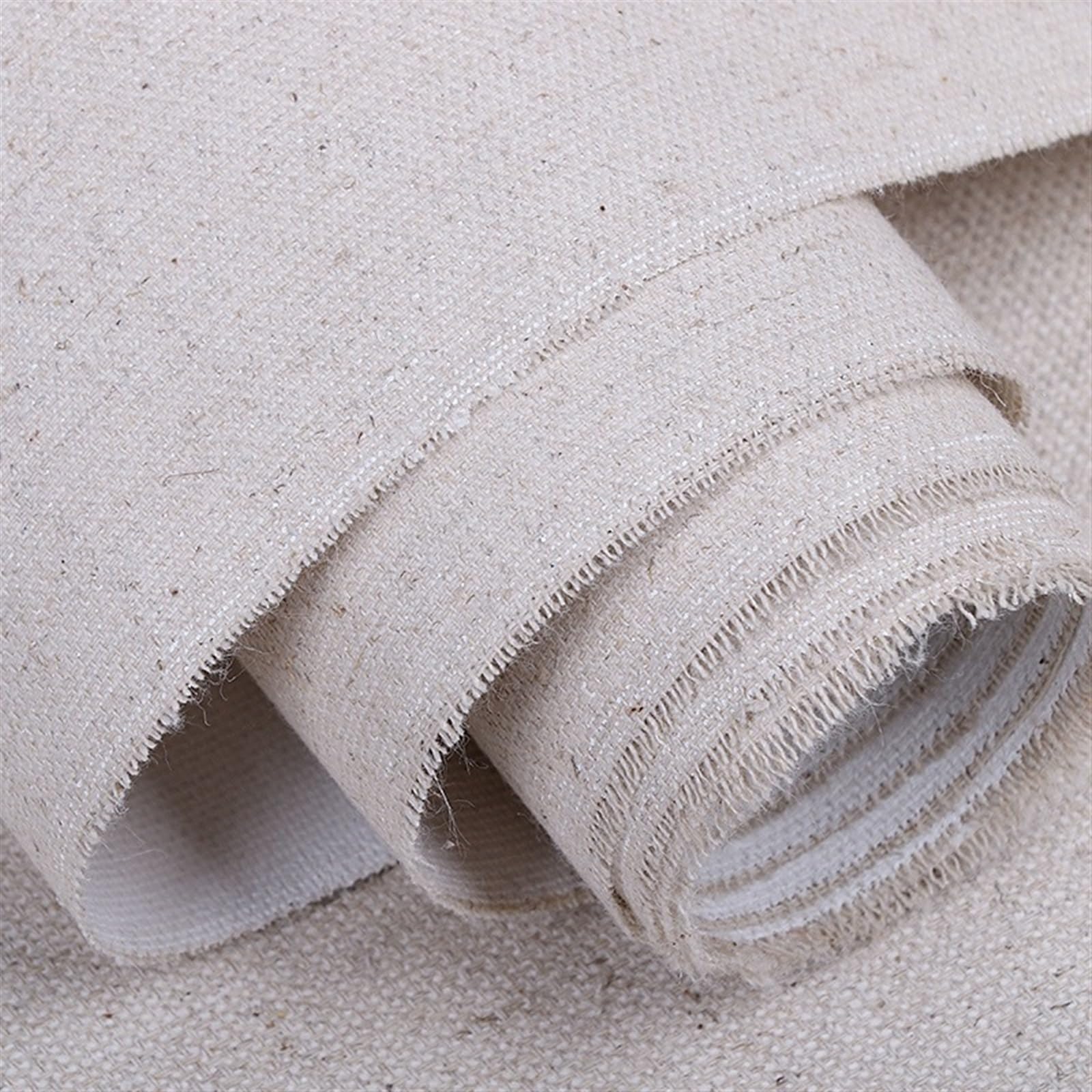 Płótno w rolkach z mieszanki lnu Profesjonalne płótno lniane do malowania materiałów akrylowych gruntowanych olejem, rolka 1 metr(1m Long Width 58cm)