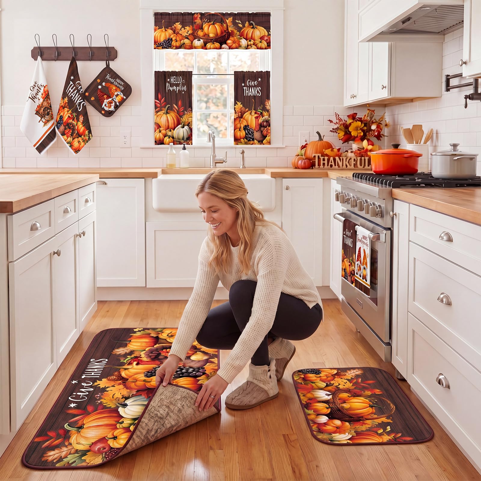 Fall Thanksgiving Kitchen Decor Set - 13 Pcs -5 Fall Thanksgiving Kitchen Decor Set - 13 Pcs -5