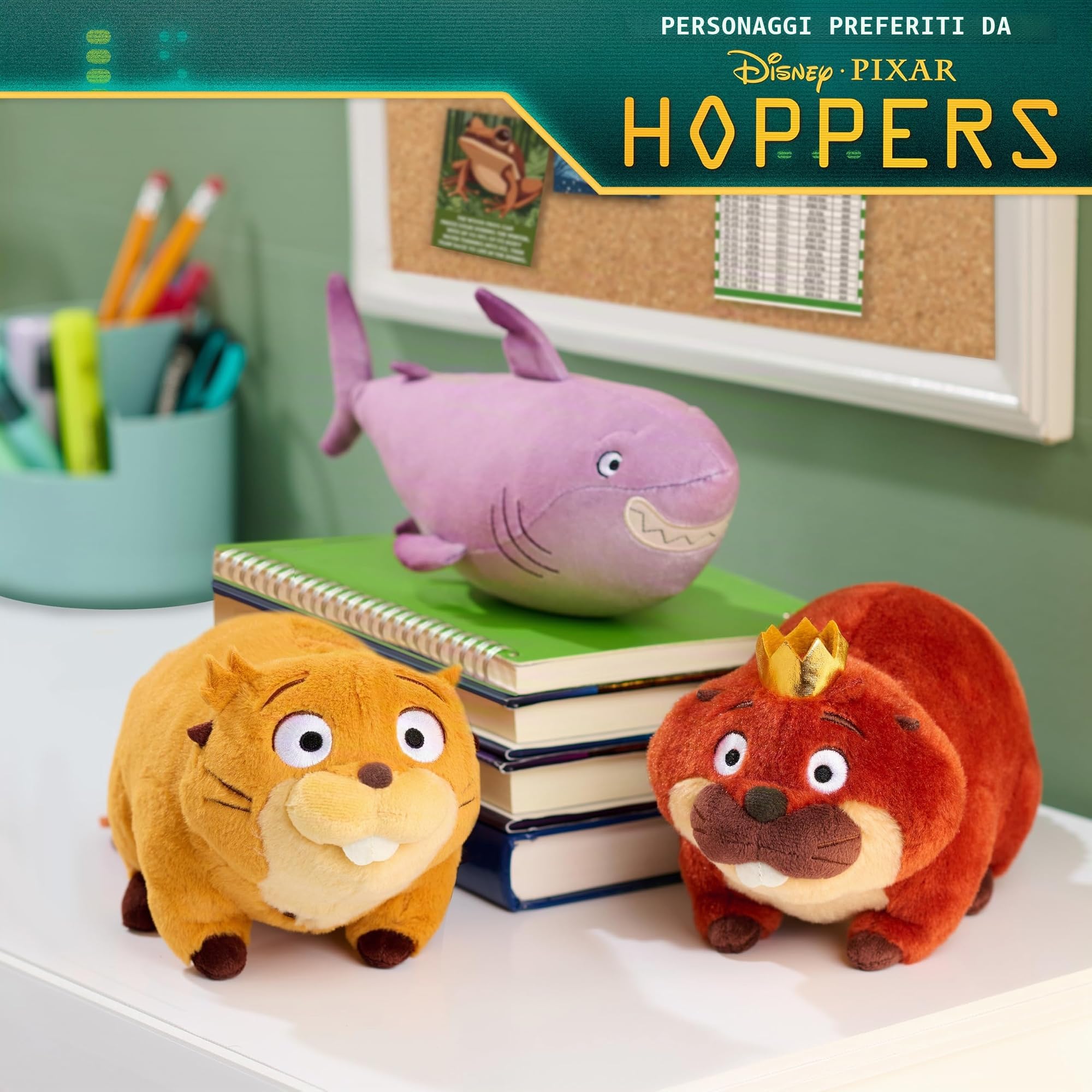 Disney e Pixar Hoppers Peluche Piccolo - Mabel Beaver Giocattolo Morbido per Bambini e Fan del Film, Ispirato dal Film Hoppers, Giocattoli per Bambini dai 3 Anni in Su di Just Play
