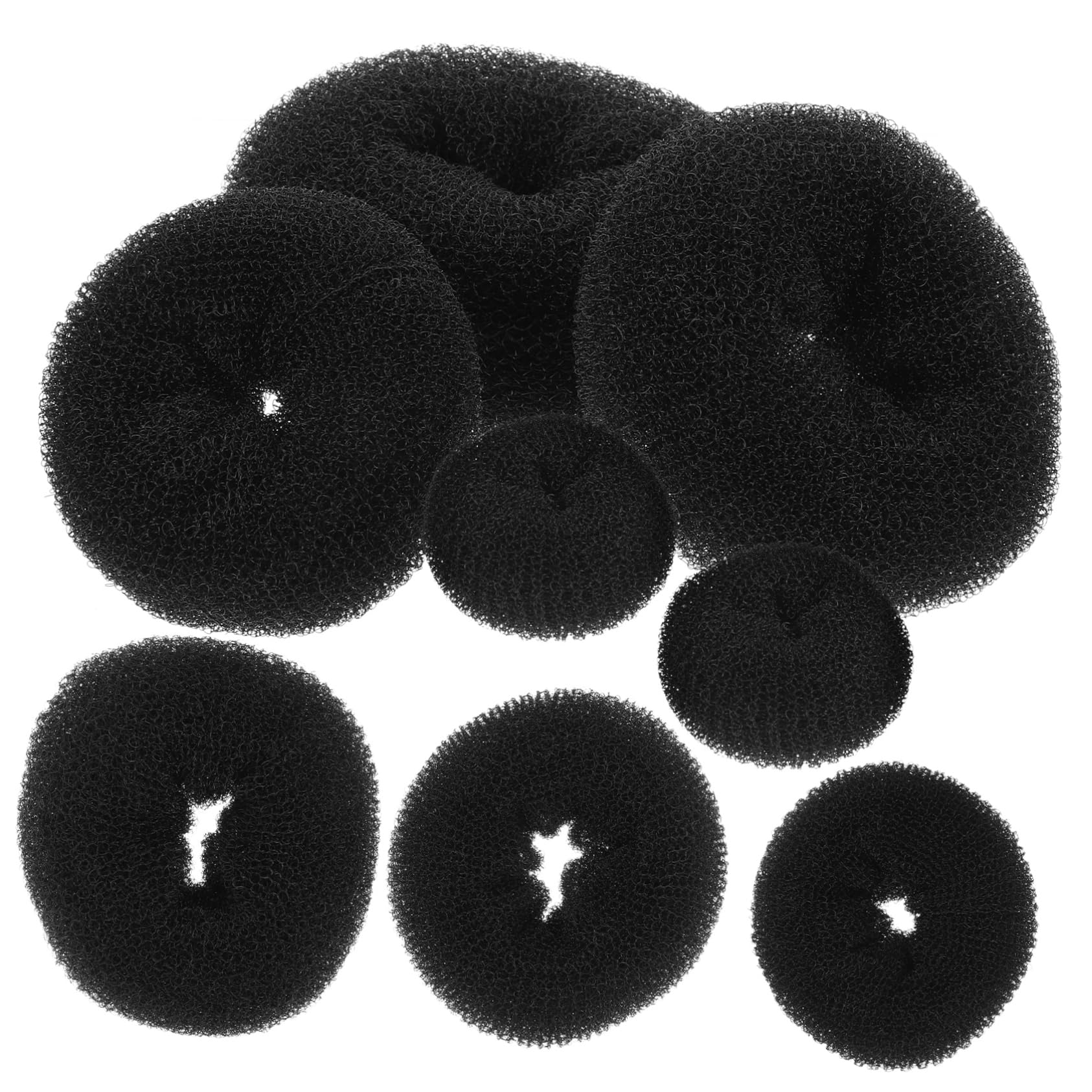 FRCOLOR Piezas plancha de pelo de donut herramienta de peinado femenino moldeador de moño de pelo reutilizable enchufes ferramentas moldeador de moño de pelo pequeño suministro femenino