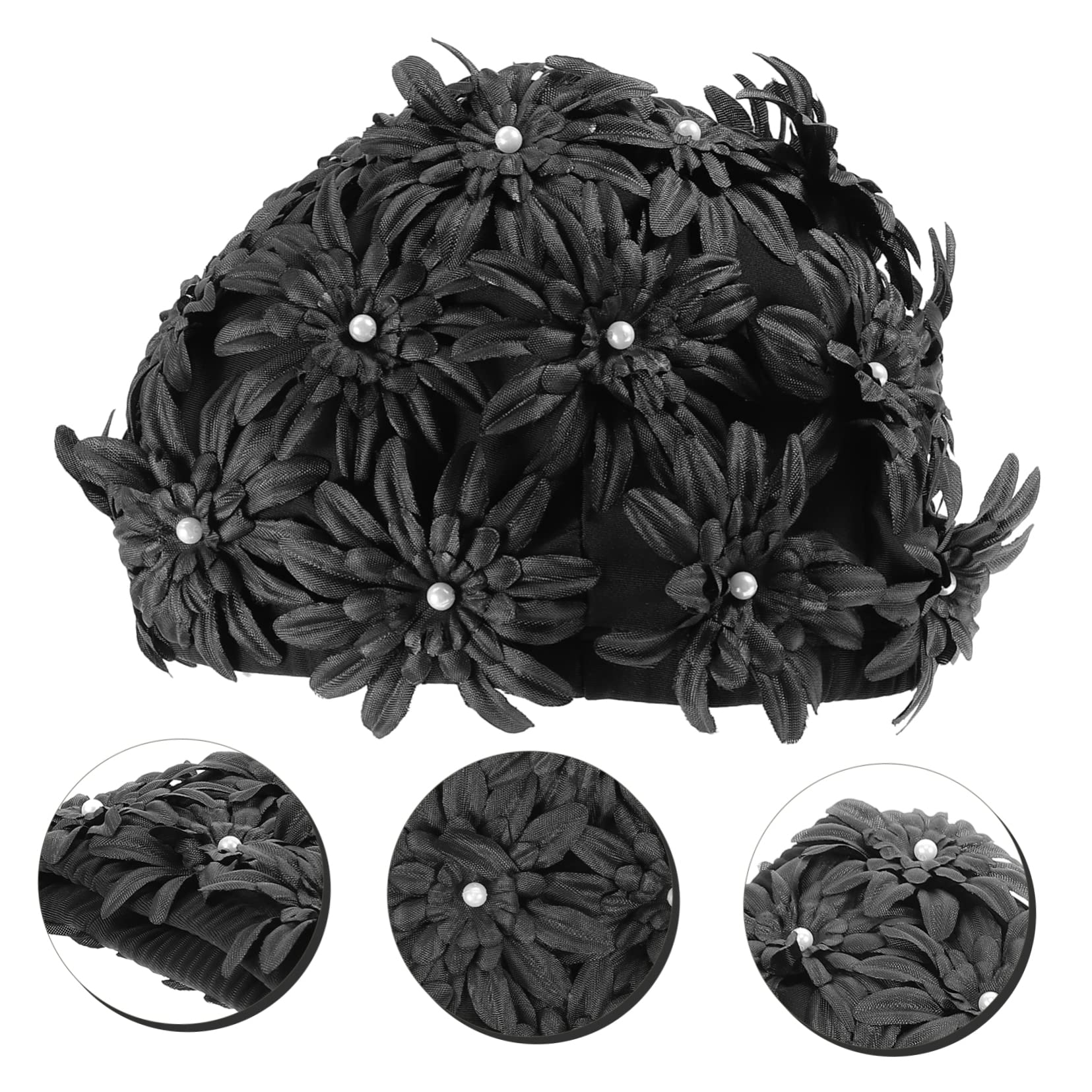POPETPOP Gorro de Natación Floral Mujeres Protección del Cabello Gorro Elástico y Transpirable Adultos Piscinas