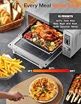 Nuwave Bravo Pro Air Fryer for Oven, 12-in-1 Convection Oven, Super Convection Faster & Crisp, Customizable Pizza Oven, 50°-450°F, PFAS Free, 21QT, Steel