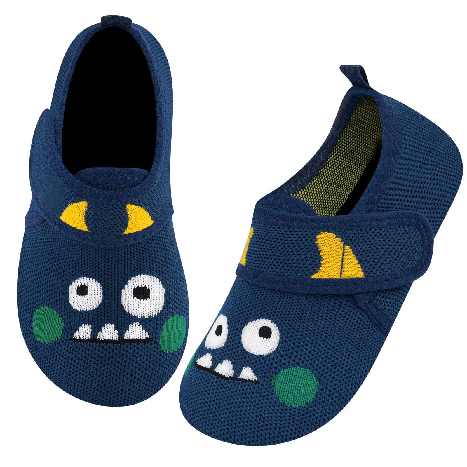 Kyopp Hausschuhe Kinder Junge Mädchen Pantoffeln Rutschfest Barfussschuhe | Atmungsaktiv Turnschläppchen, Weich Barfuß Hausschuhe, Kindergarten Slippers, Unisex Lauflernschuhe, Gr.20-35