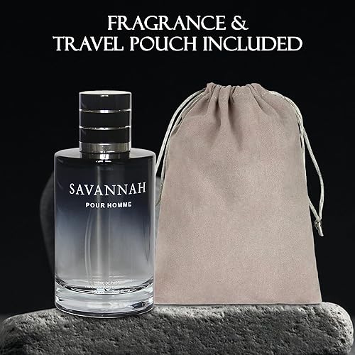 Miniatura 5 de Colonia para Hombres Savannah Eau De Toilette Spray Corporal Fragancia Para Hombres - Ropa de Día, Conjunto de Perfume Diario Casual con Bolsa de