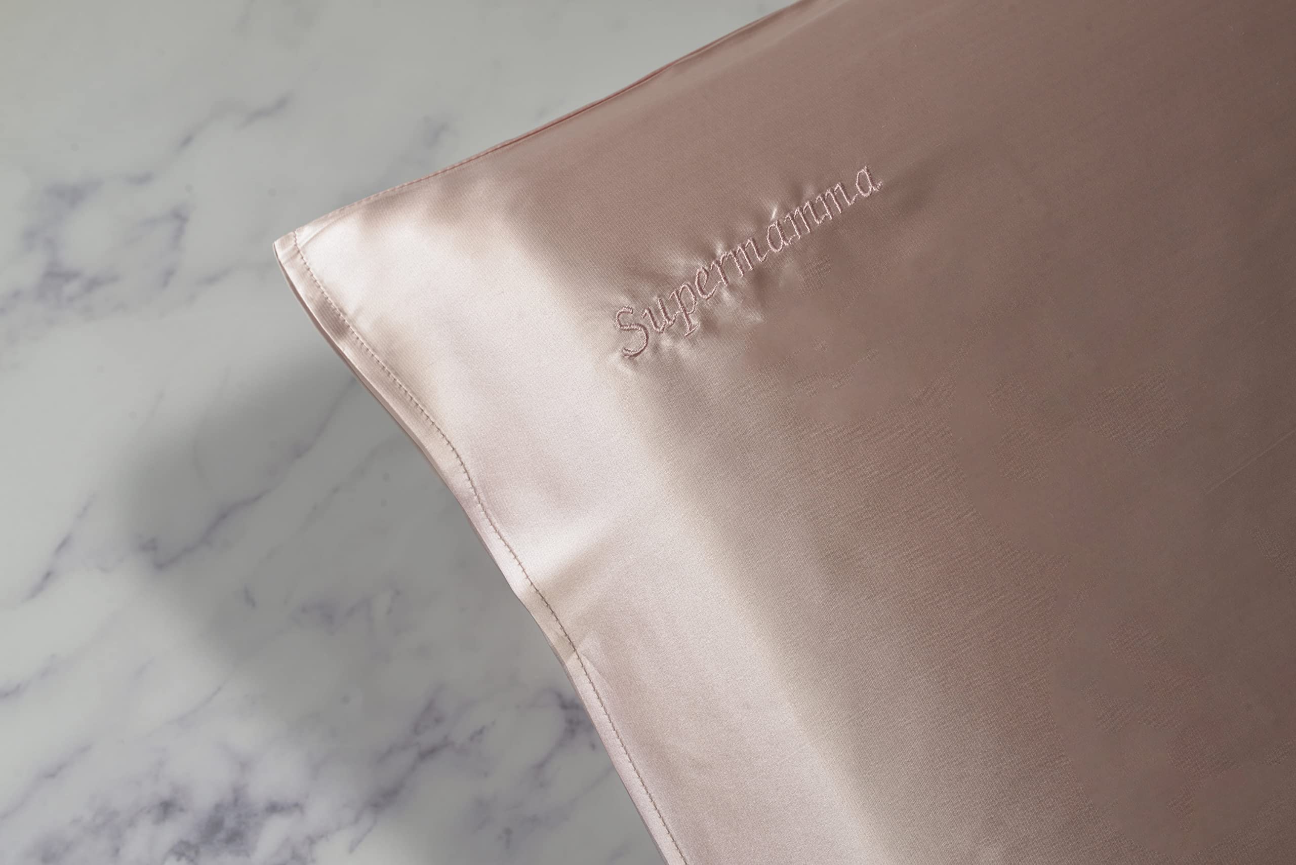 OFFTOPIC Funda de almohada personalizada 100% seda 22 momme 50 x 75 | Personaliza con iniciales, nombres y frases | Regalo de lujo para bienestar de piel y cabello | Rosa