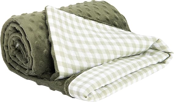 Medi Partners Couverture d'Éveil Réversible Coton Imprimé et Minky Relief Alvéolé